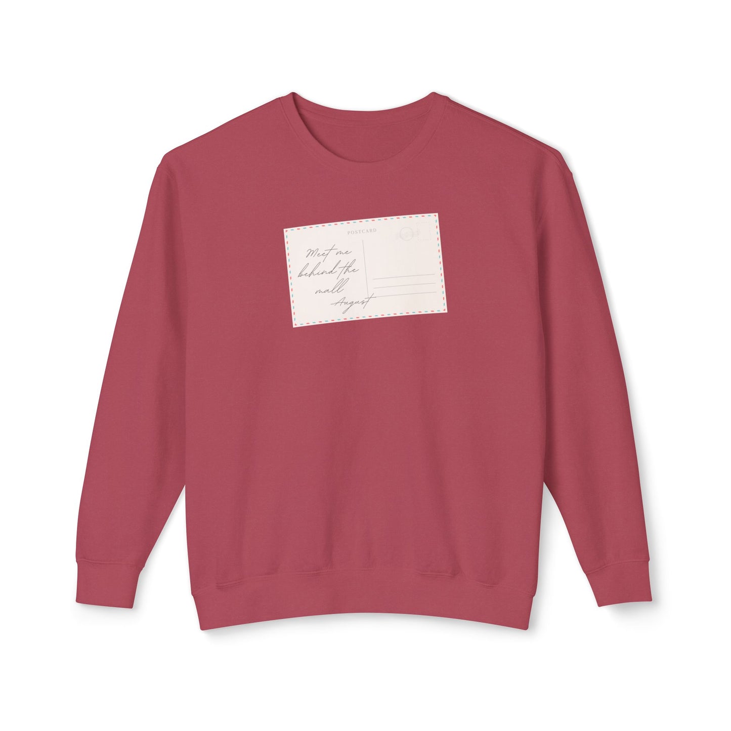 Vintage Postcard Unisex Lightweight Crewneck Sweatshirt, Cozy Pullover, Fall Fashion, Gift Idea, Casual Style, Relaxed Wear