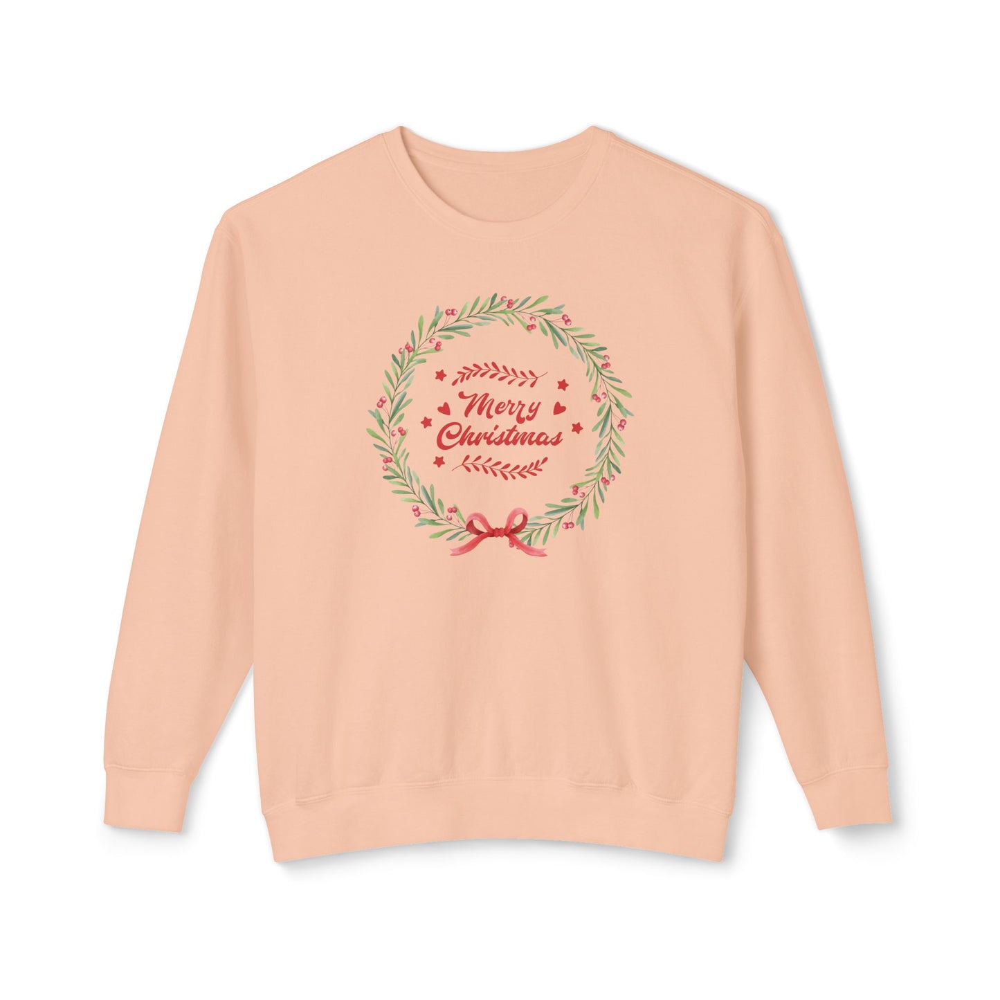 Merry Christmas Wreath Comfort Colors Sweatshirt