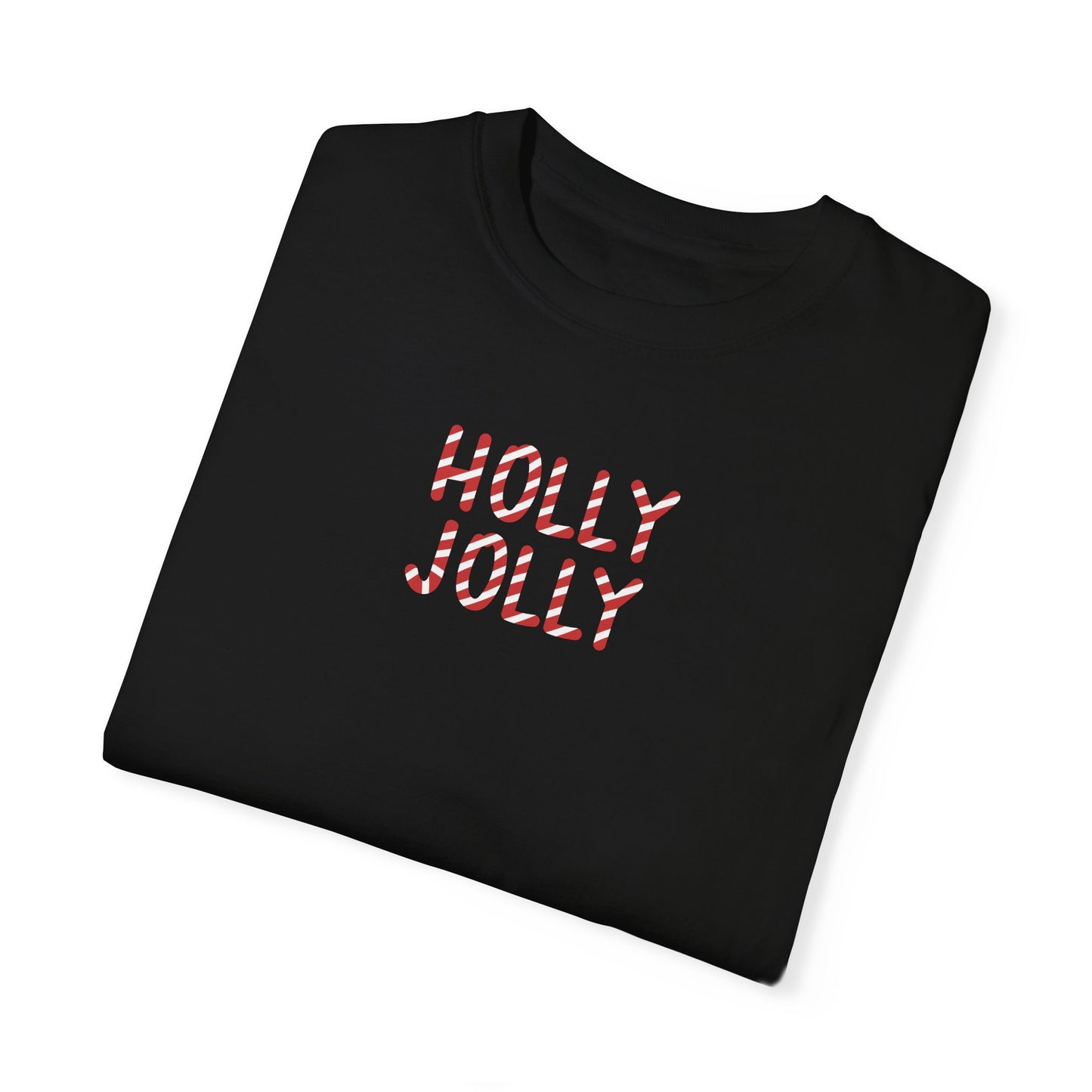 Holly Jolly Candy Cane Comfort Colors Tee