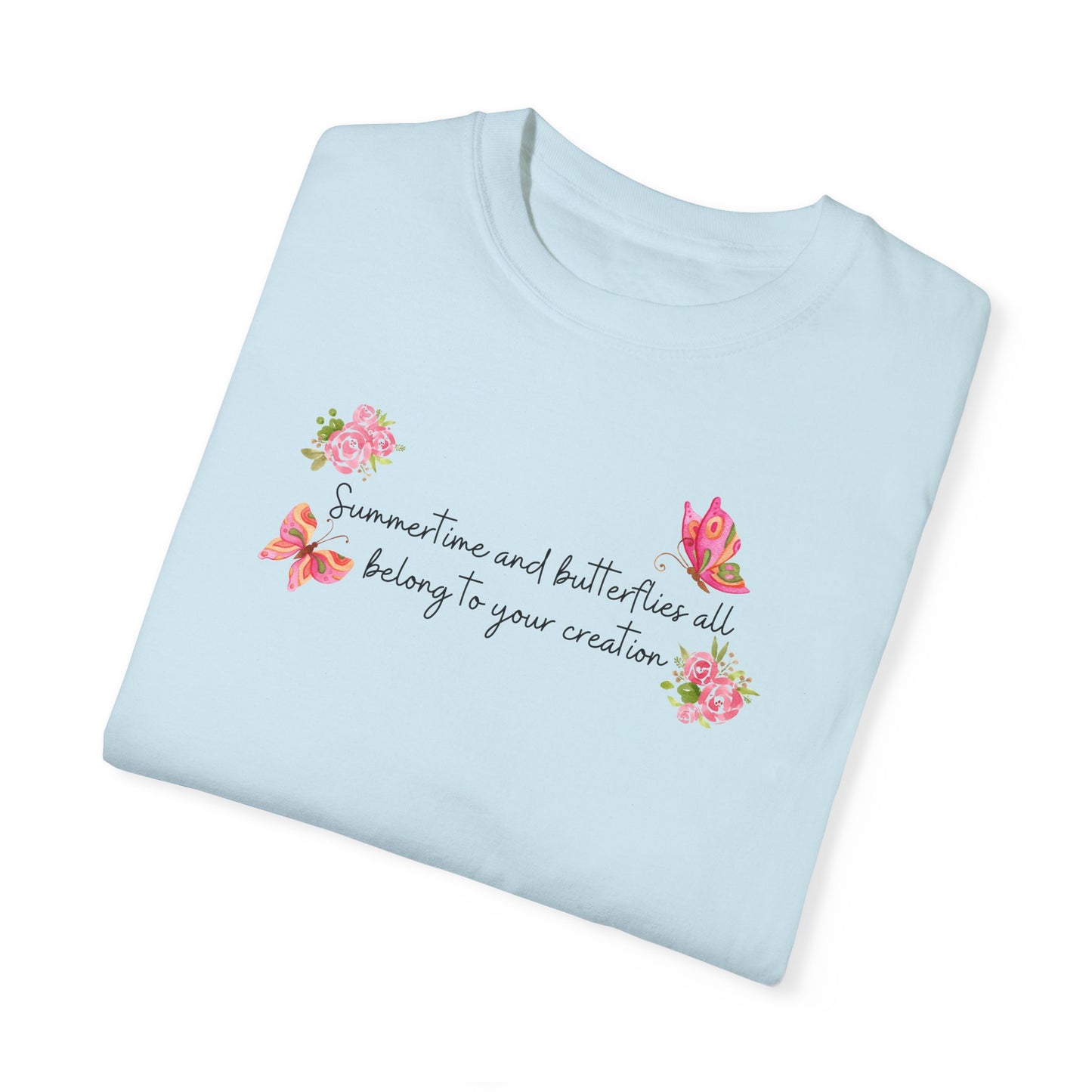 Summertime & Butterflies Comfort Colors Tee