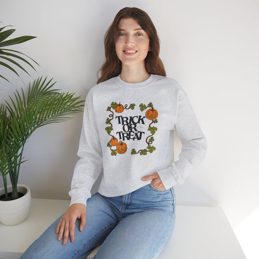 Vintage Pumpkins Trick or Treat Unisex Crewneck