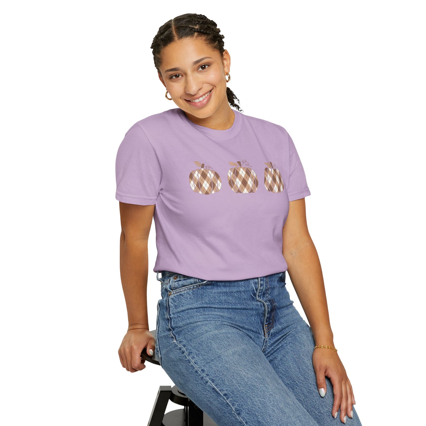 Plaid Pumpkins Comfort Colors Tee