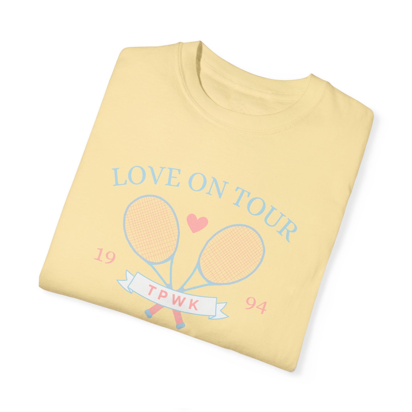 Love On Tour Tennis Club Comfort Colors Tee