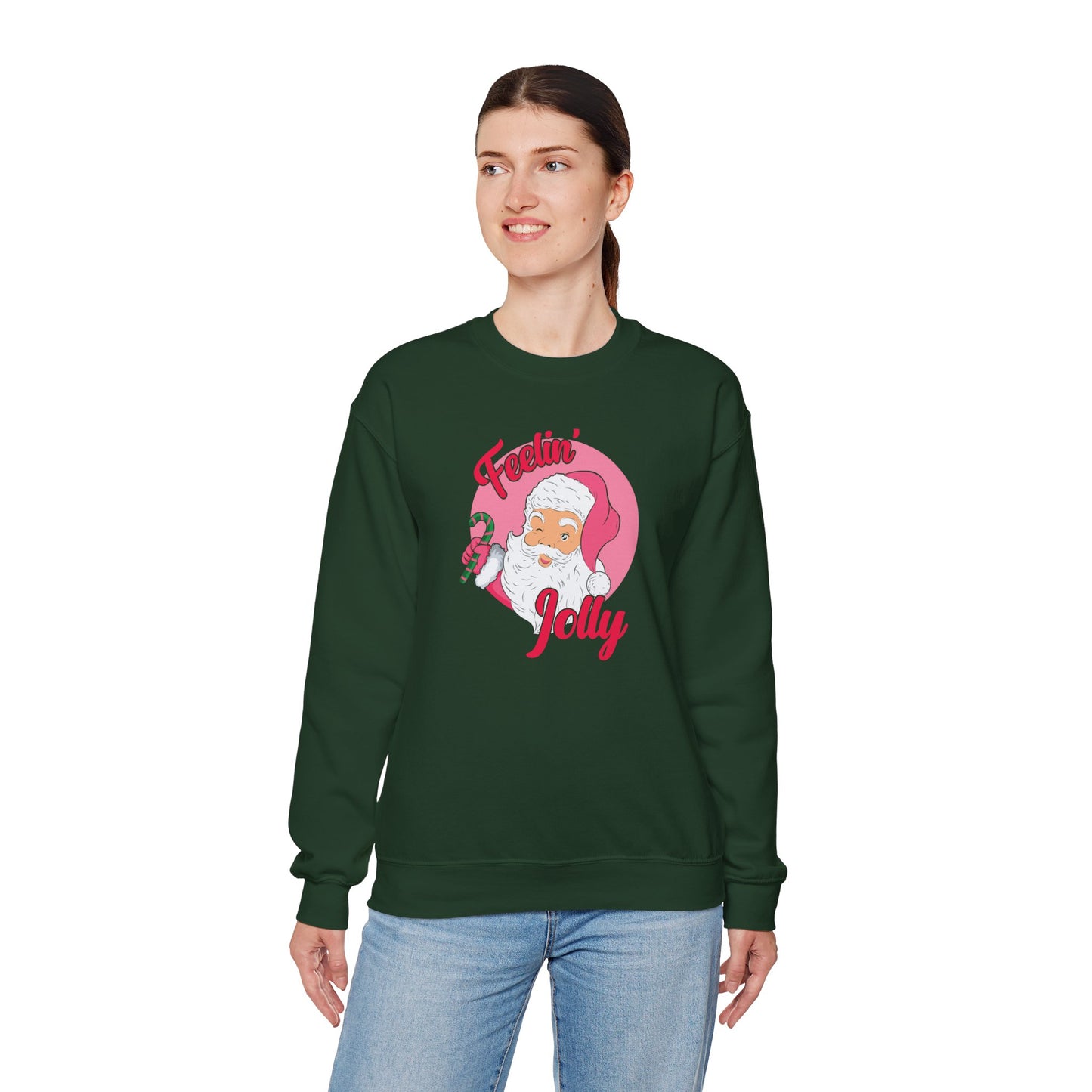 Feelin' Jolly Santa Crewneck Sweatshirt