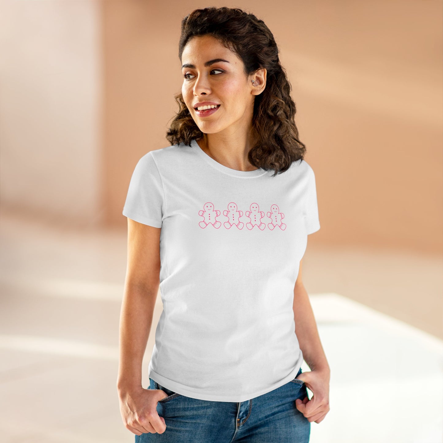 Pink Gingerbread Baby Tee