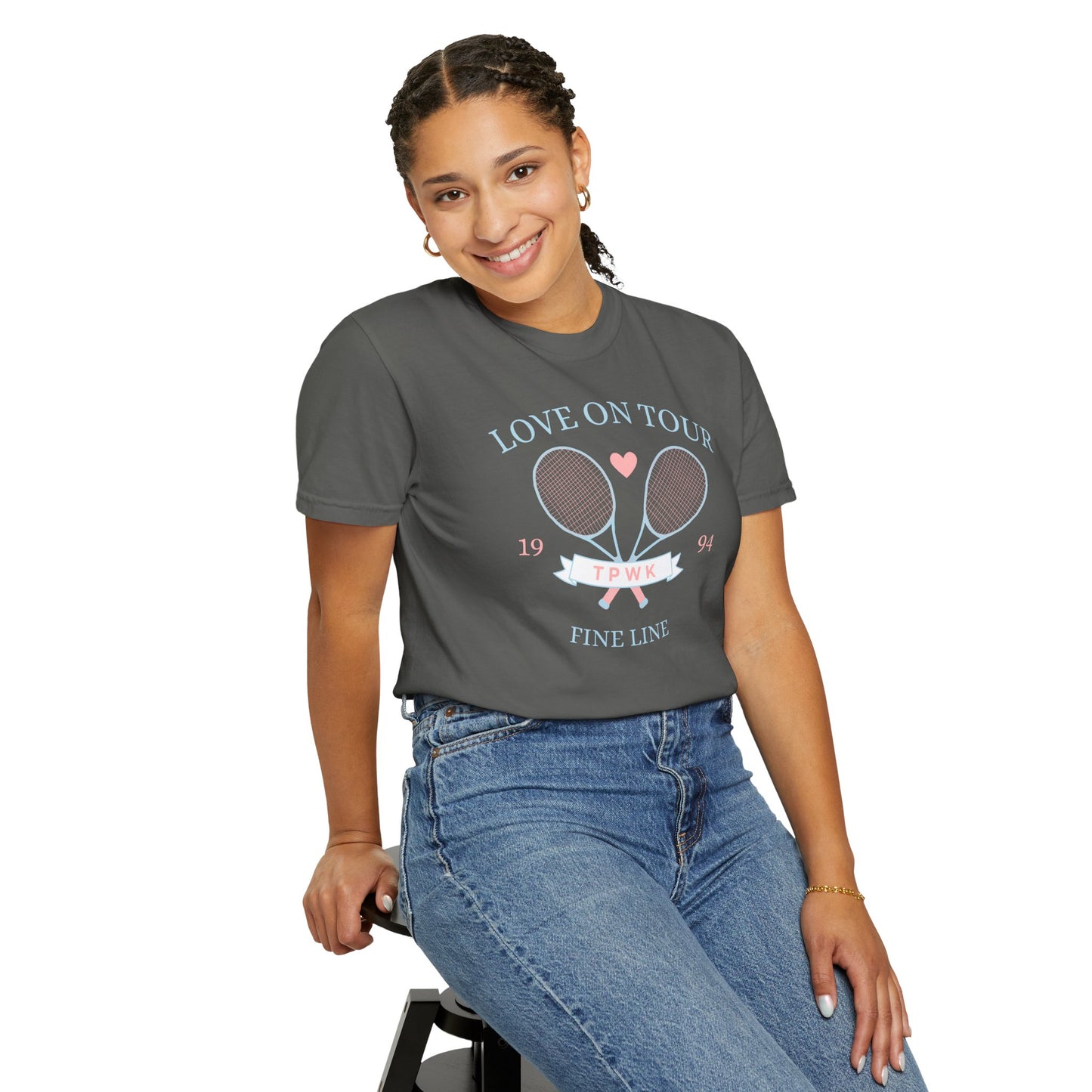 Love On Tour Tennis Club Comfort Colors Tee