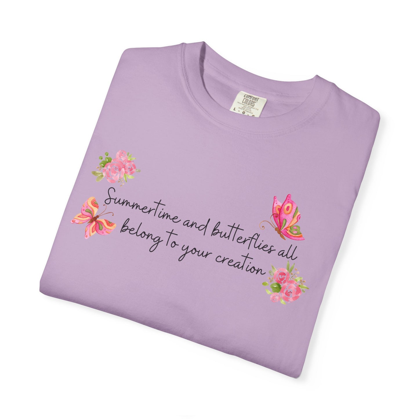Summertime & Butterflies Comfort Colors Tee