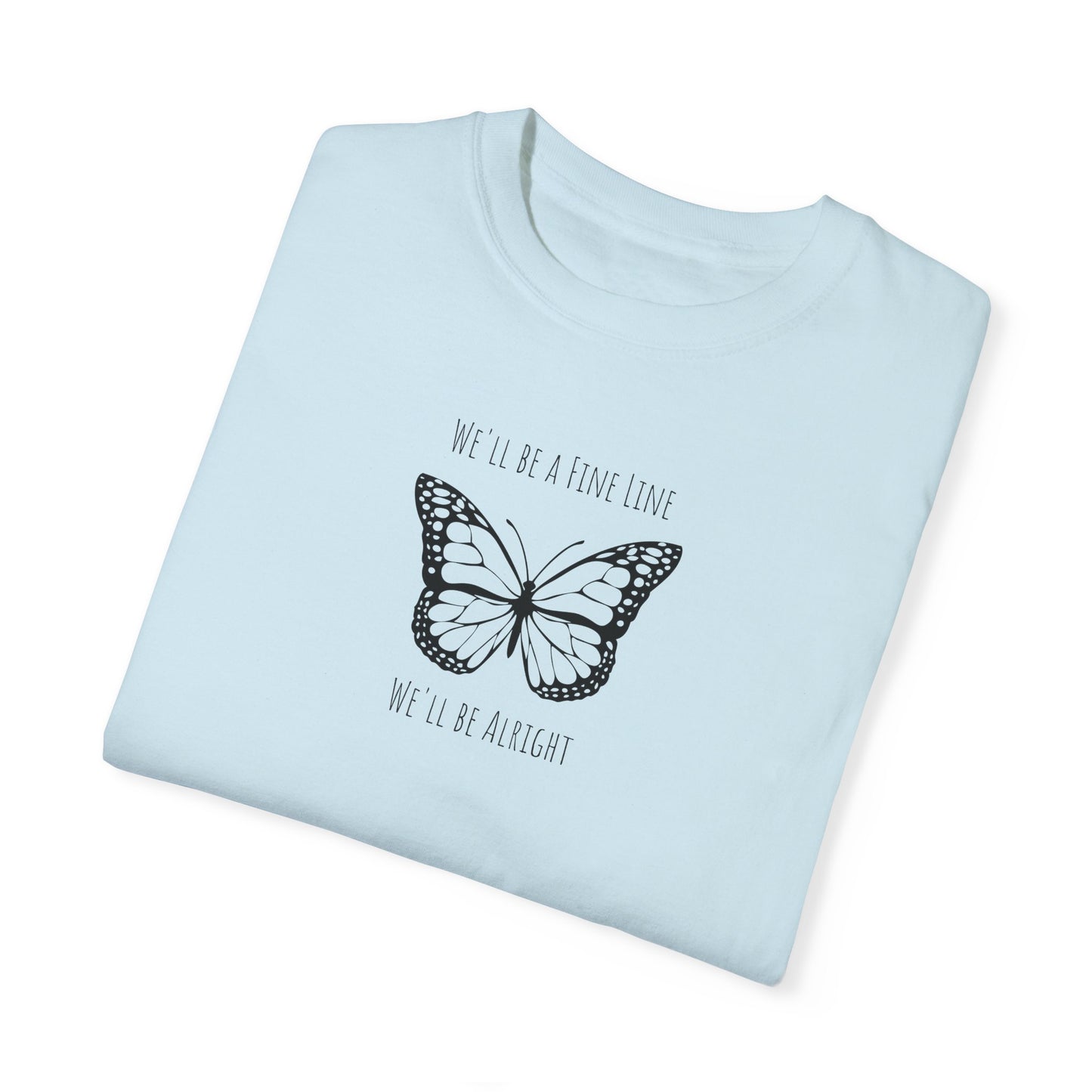 Fine Line Butterfly Comfort Colors Tee