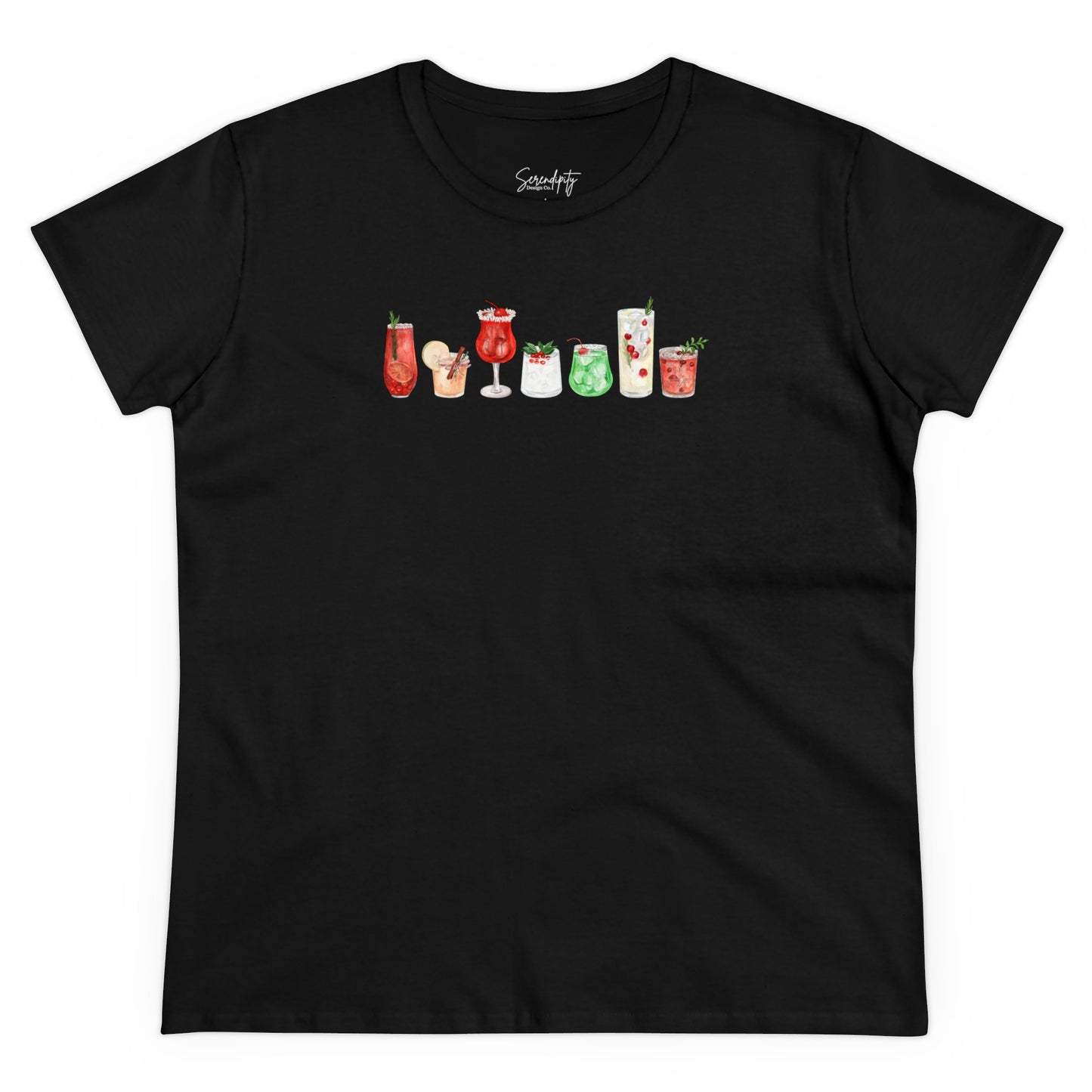 Christmas Cocktails Baby Tee