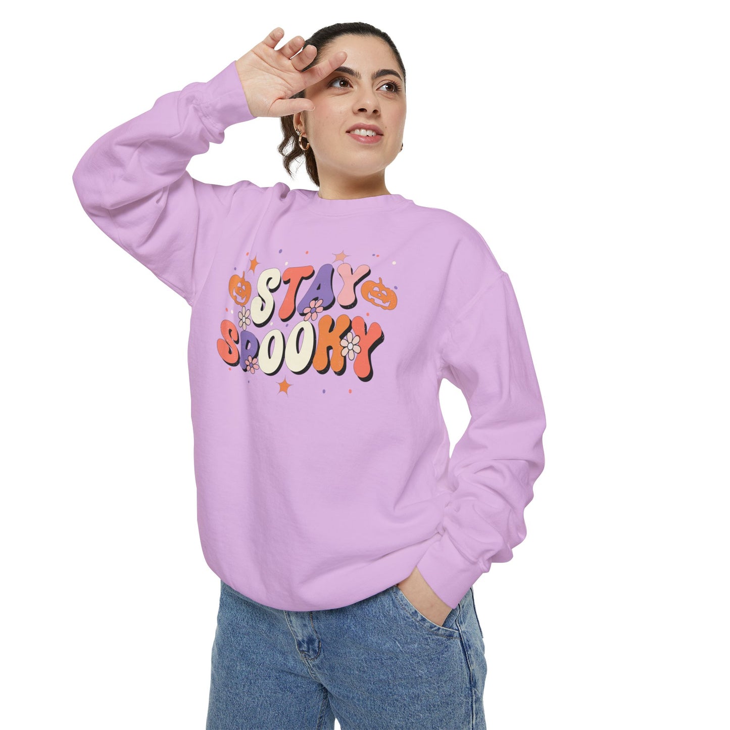 Stay Spooky Girly Comfort Colors Sweatshirt