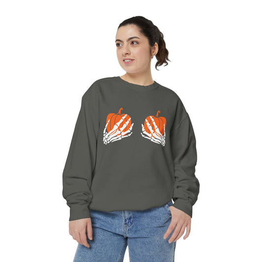 Pumpkin Grab Comfort Colors Sweatshirt