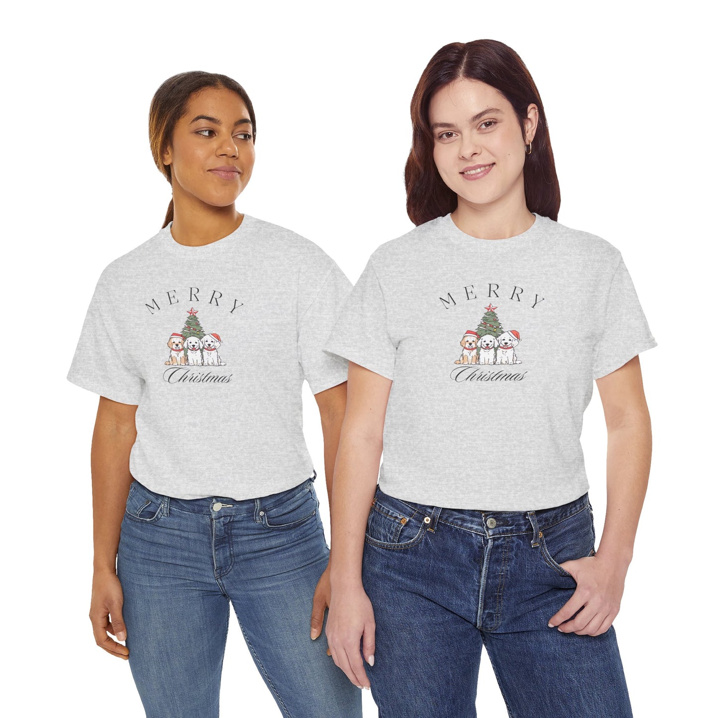 Merry Christmas Puppies Unisex Tee