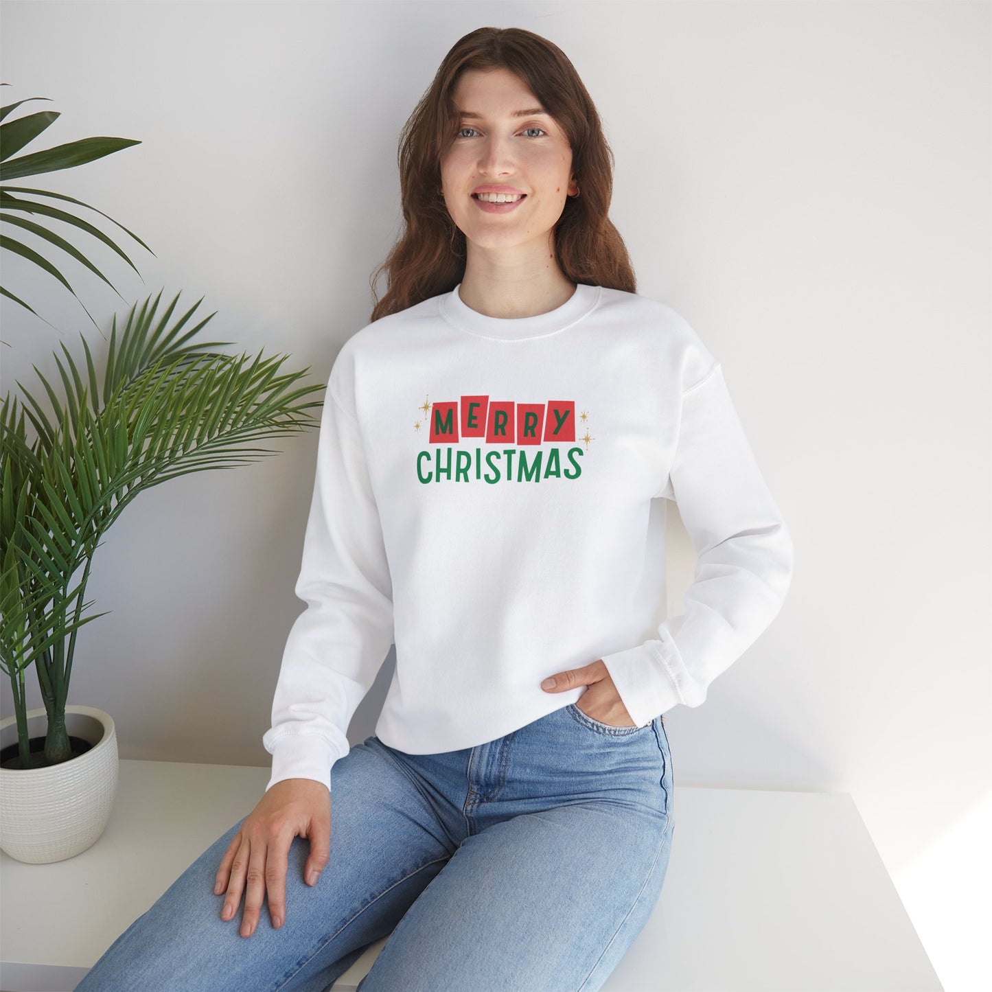 Retro Merry Christmas Unisex Crewneck