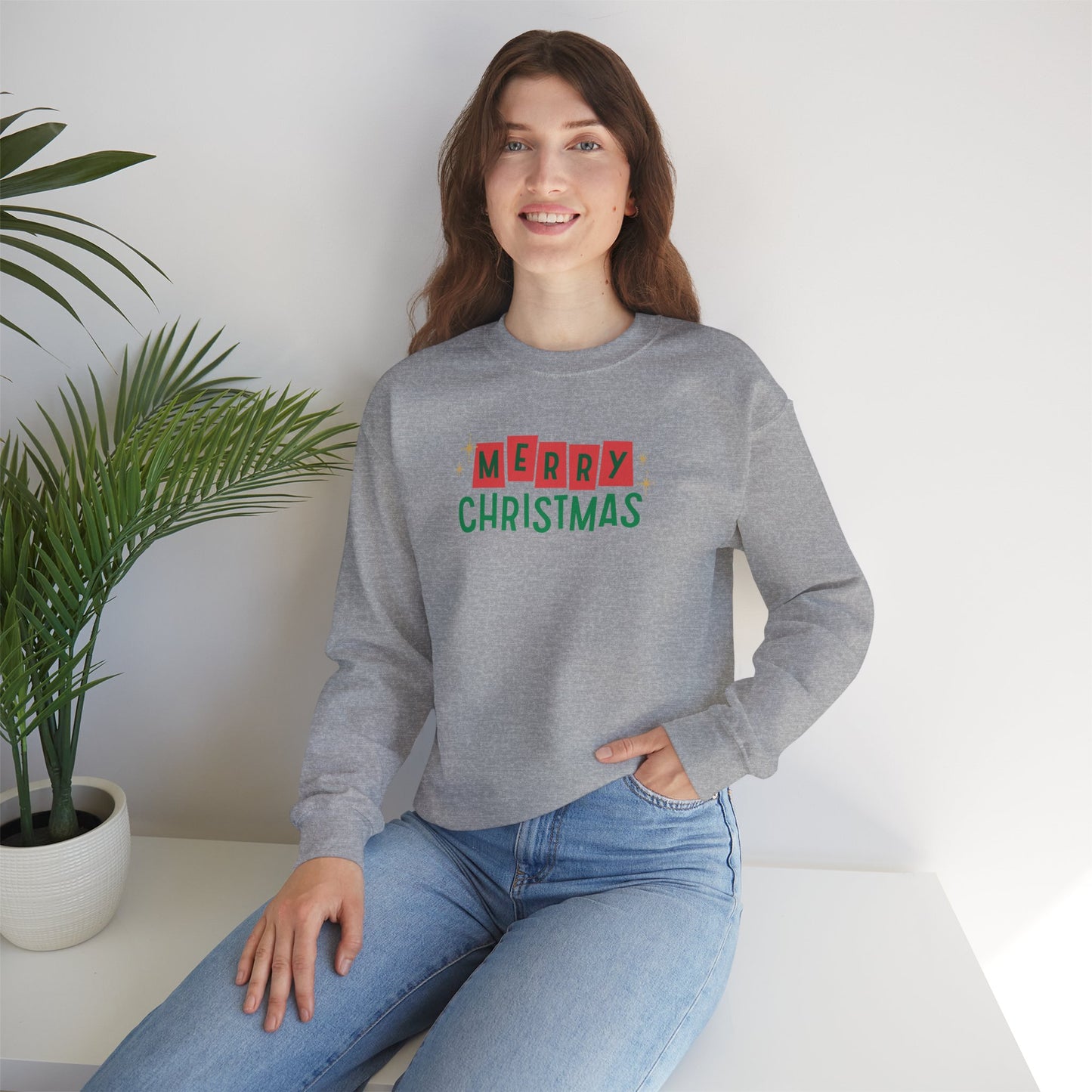 Retro Merry Christmas Unisex Crewneck