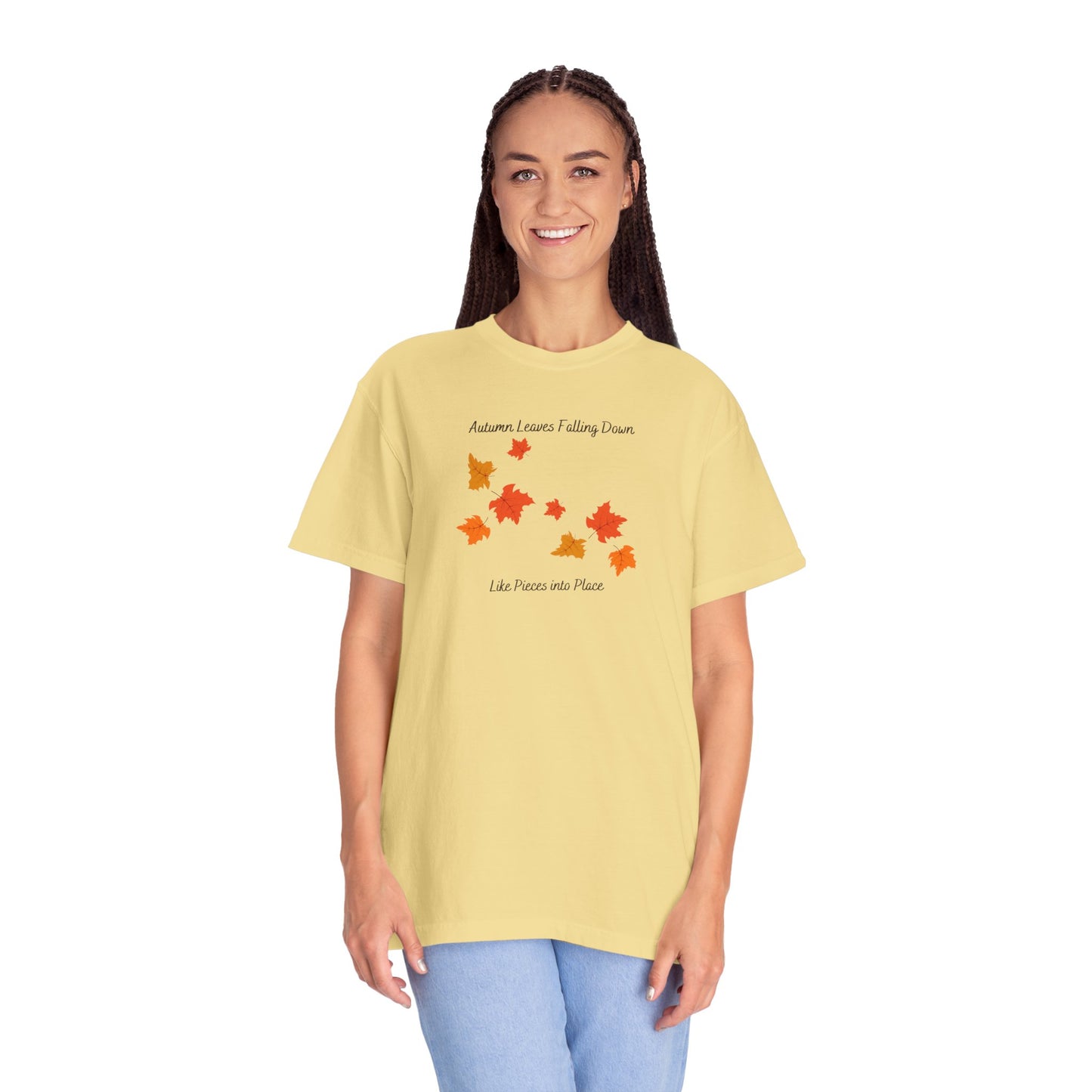 Autumn Leaves Falling Down Comfort Colors Tee