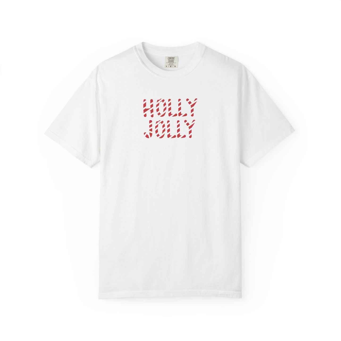 Holly Jolly Candy Cane Comfort Colors Tee