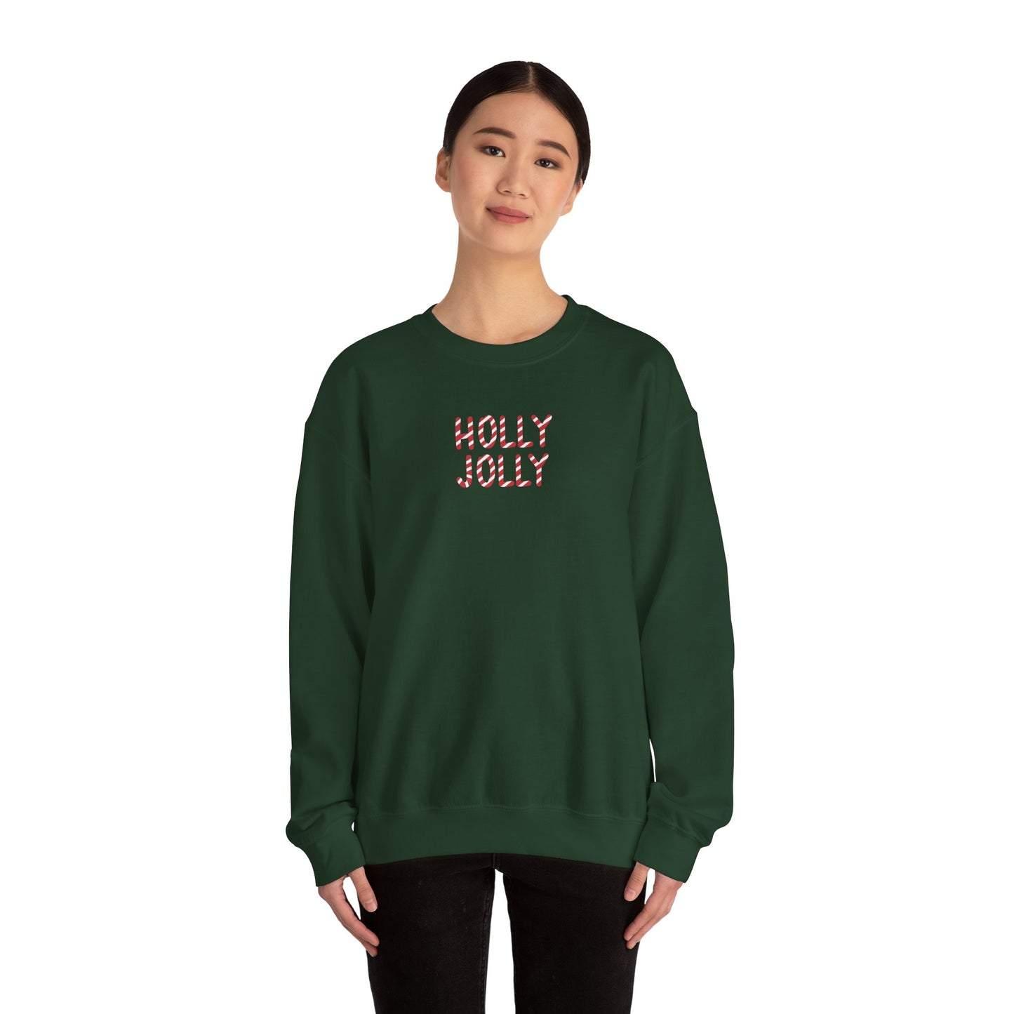 Holly Jolly Candy Cane Unisex Crewneck