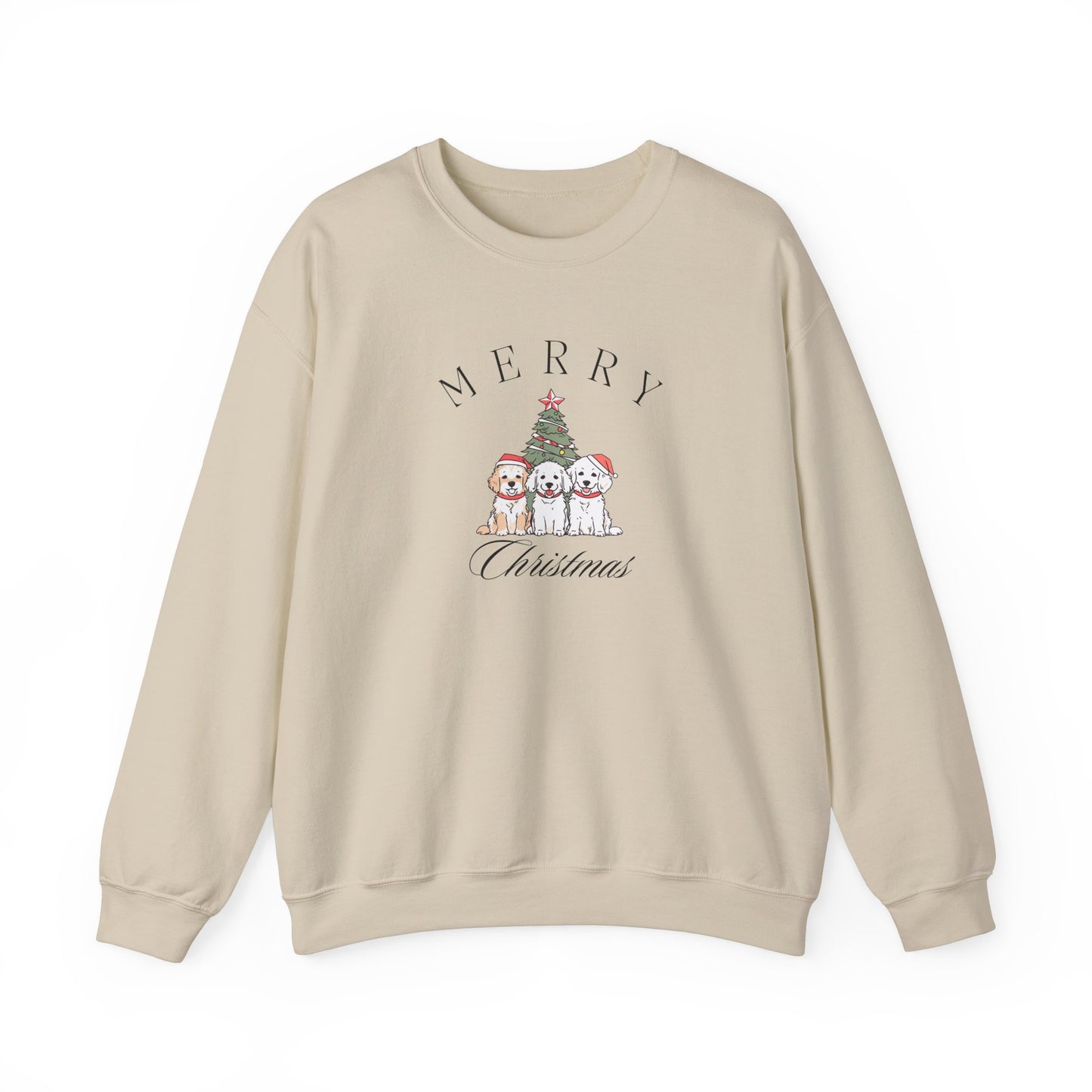 Merry Christmas Puppies Unisex Crewneck