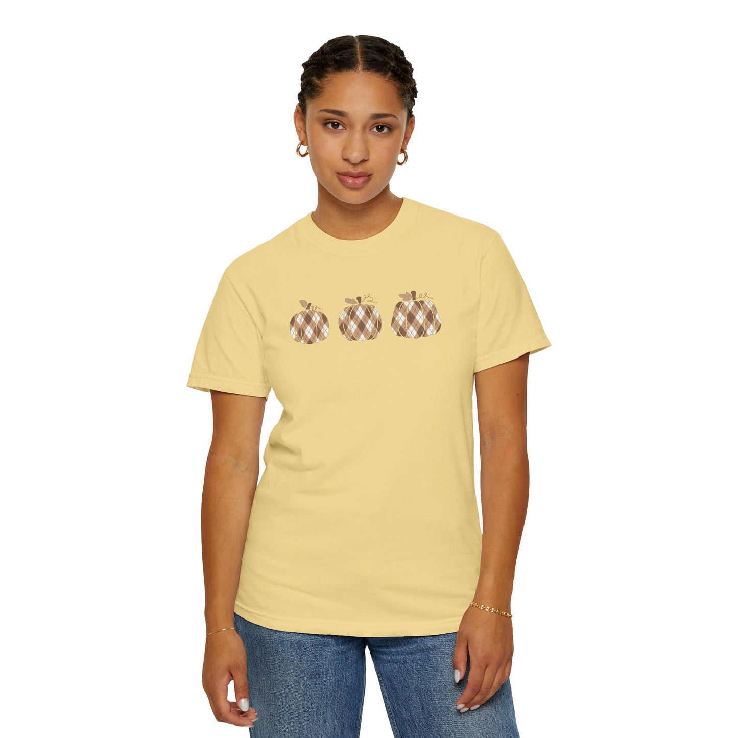 Plaid Pumpkins Comfort Colors Tee