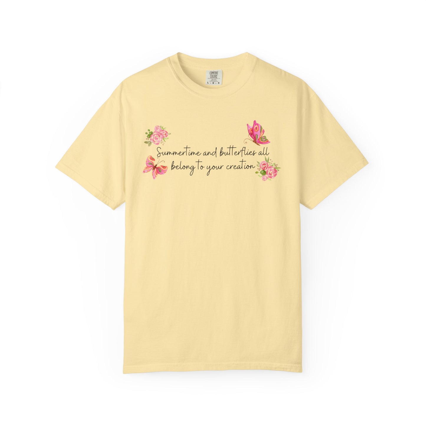 Summertime & Butterflies Comfort Colors Tee