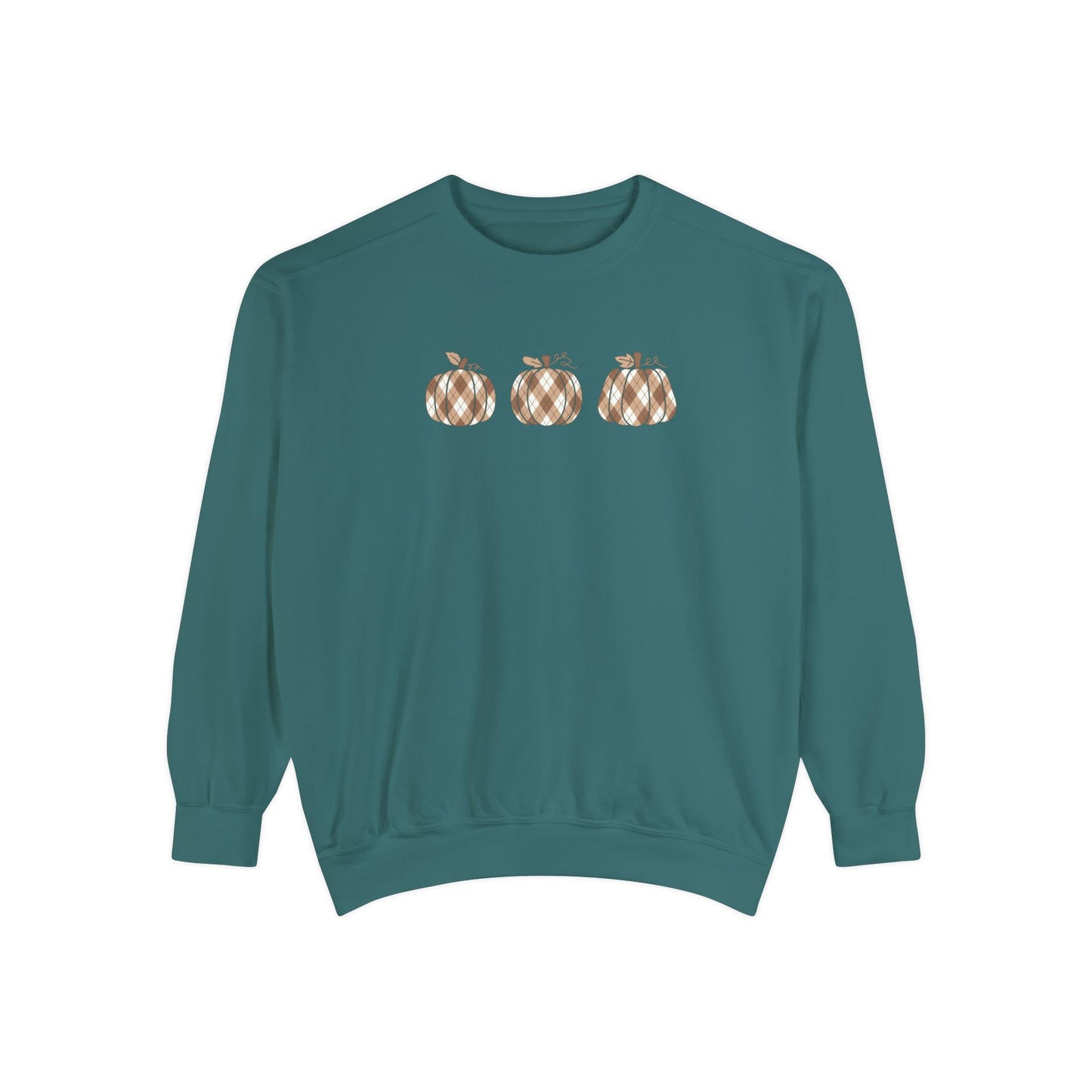 Plaid Pumpkins Comfort Colors Sweatshirt