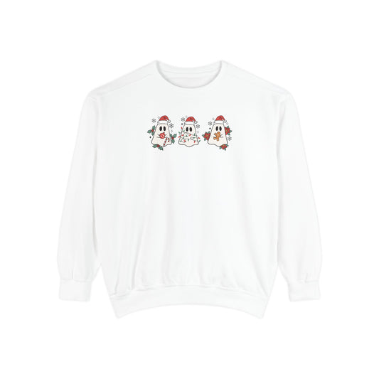 Christmas Ghosties Comfort Colors Sweatshirt