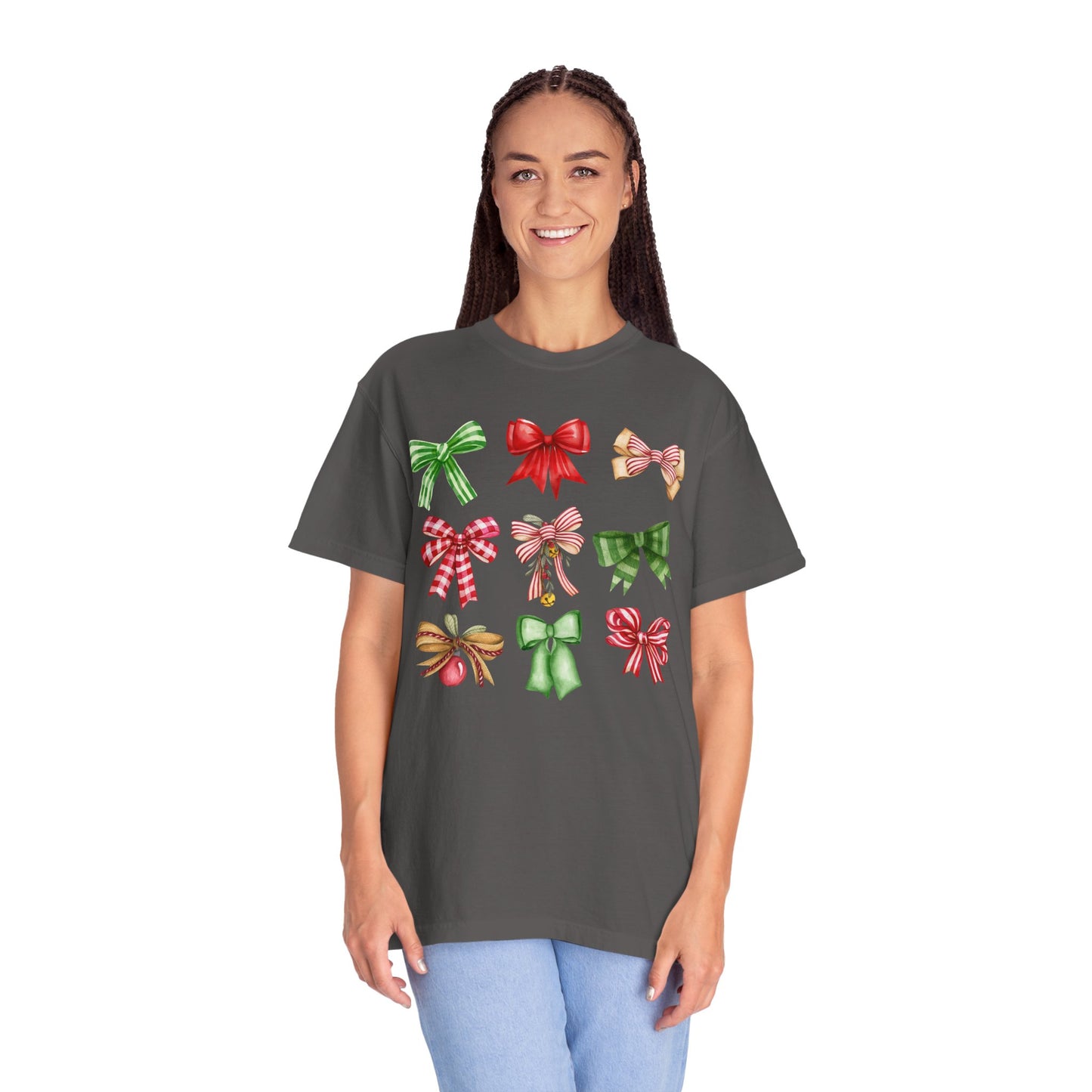 Christmas Bows Comfort Colors Tee