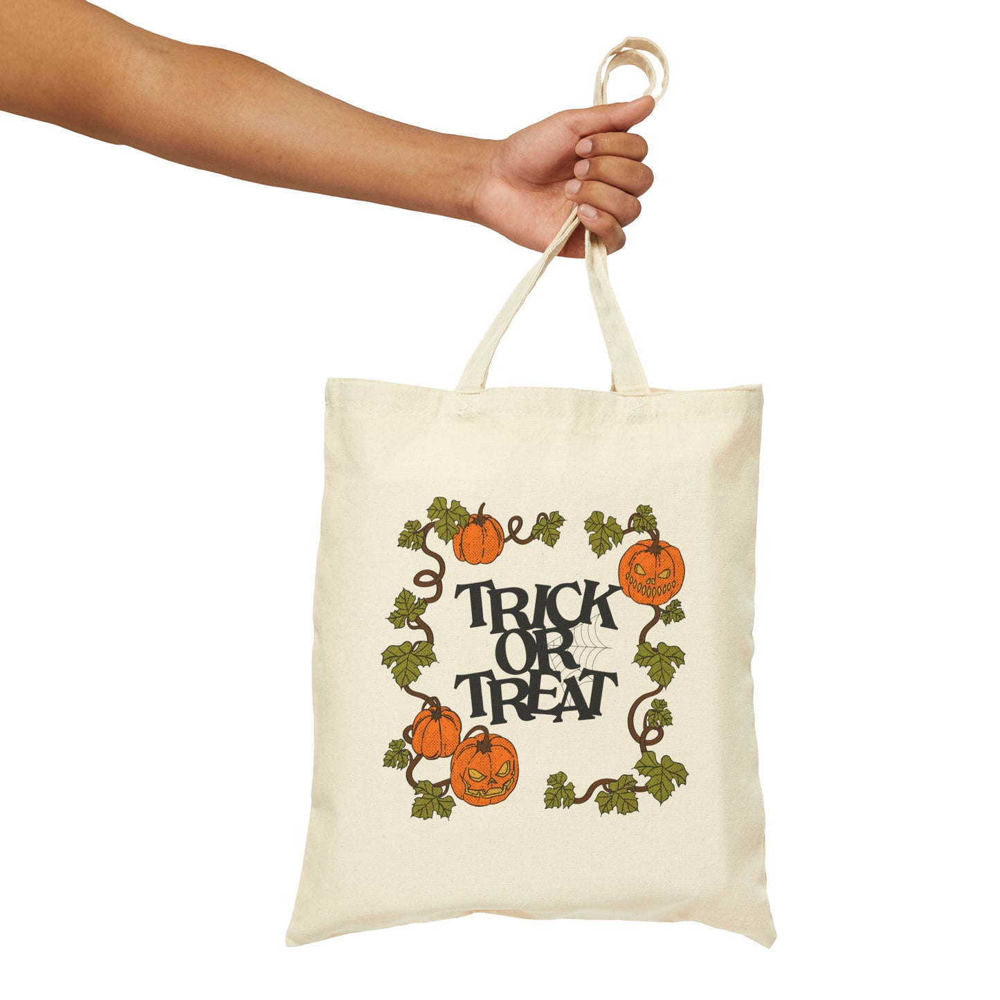 Vintage Trick or Treat Cotton Tote Bag