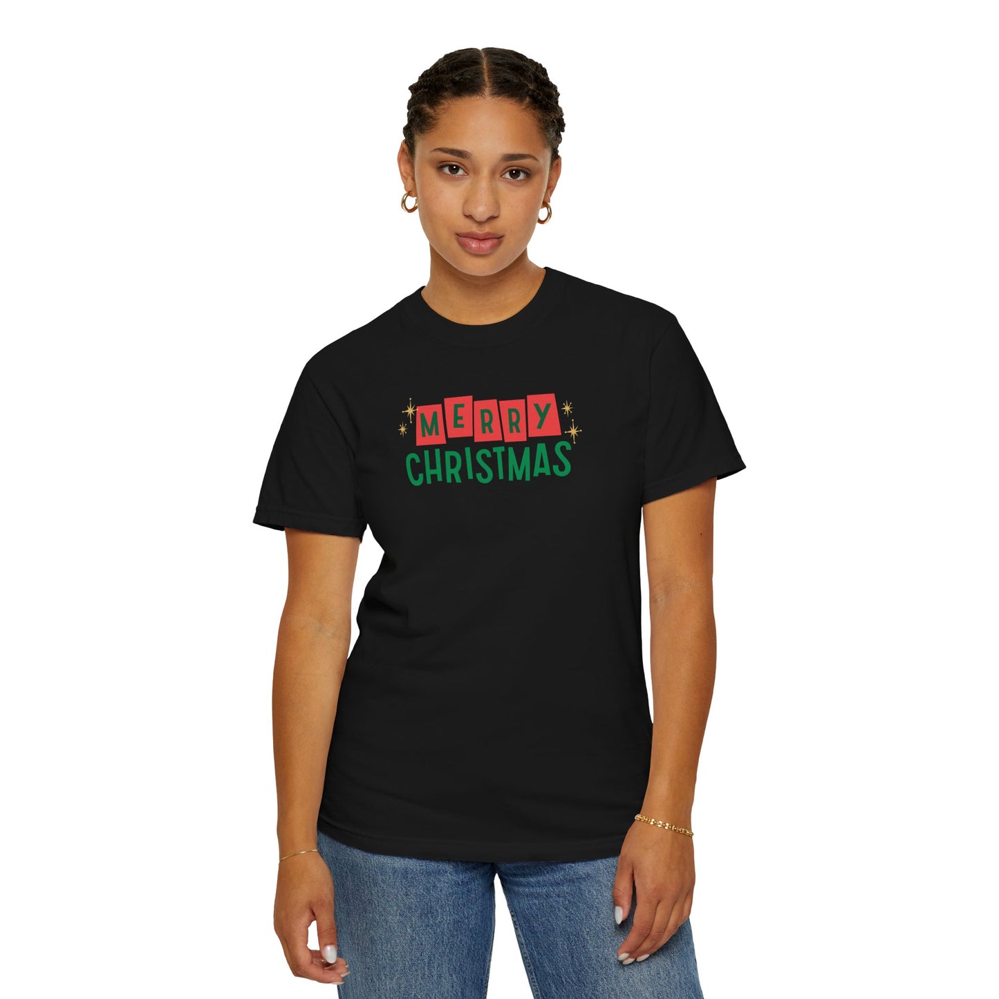 Retro Merry Christmas Comfort Colors Tee