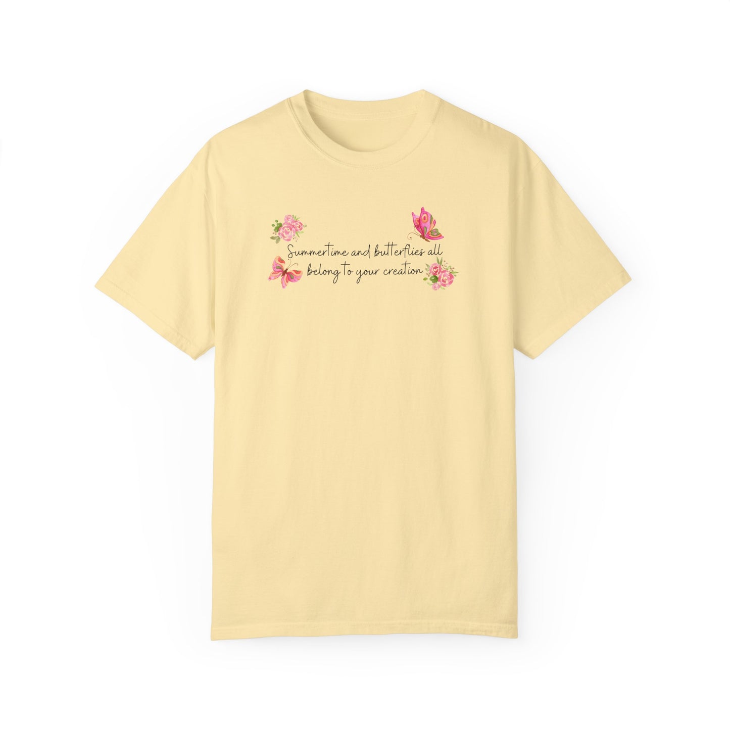 Summertime & Butterflies Comfort Colors Tee