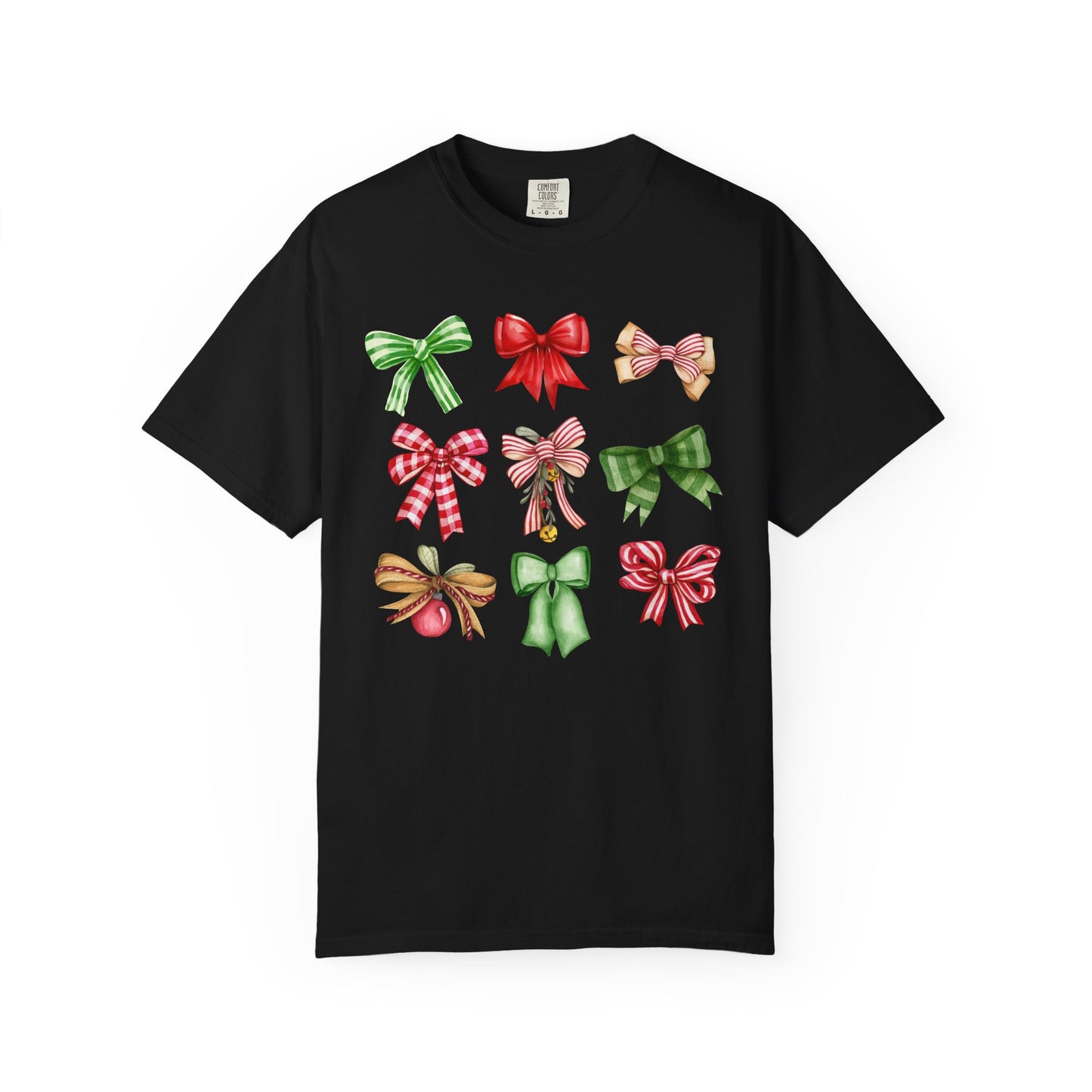 Christmas Bows Comfort Colors Tee