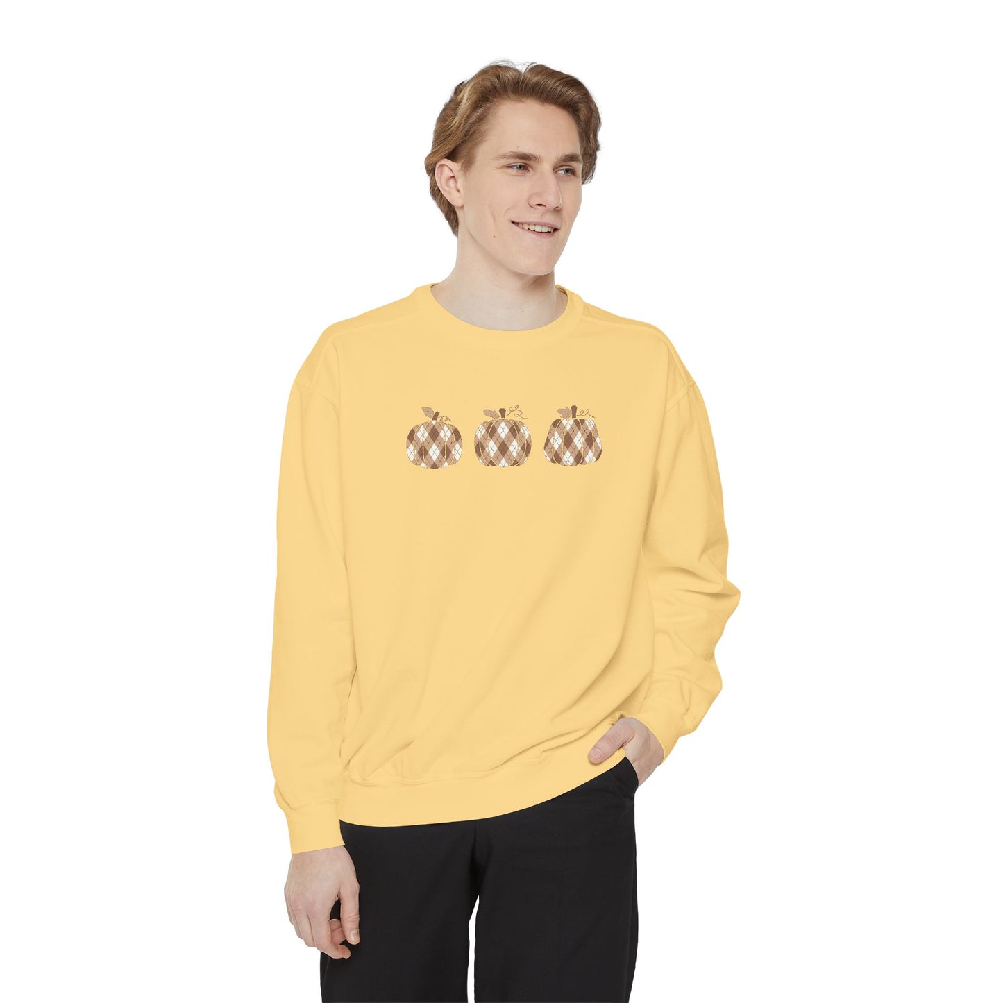 Plaid Pumpkins Comfort Colors Sweatshirt