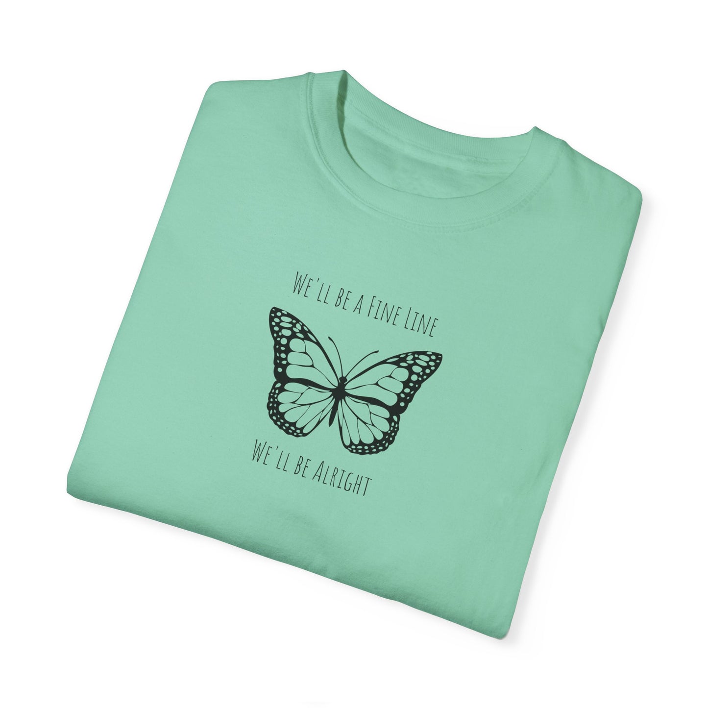 Fine Line Butterfly Comfort Colors Tee