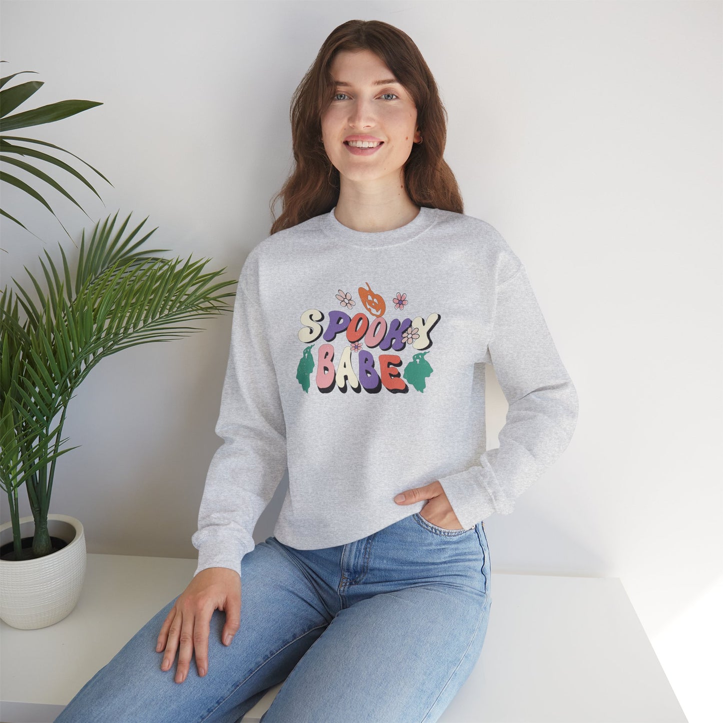 Spooky Babe Girly Unisex Crewneck