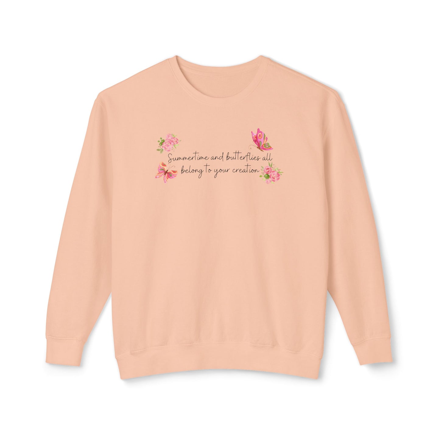 Summertime & Butterflies Comfort Colors Sweatshirt