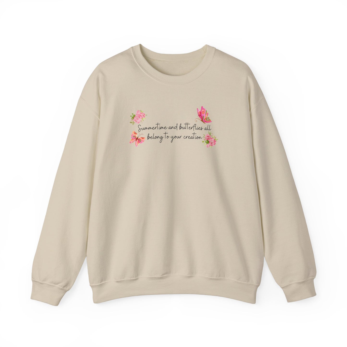 Summertime & Butterflies Unisex Crewneck