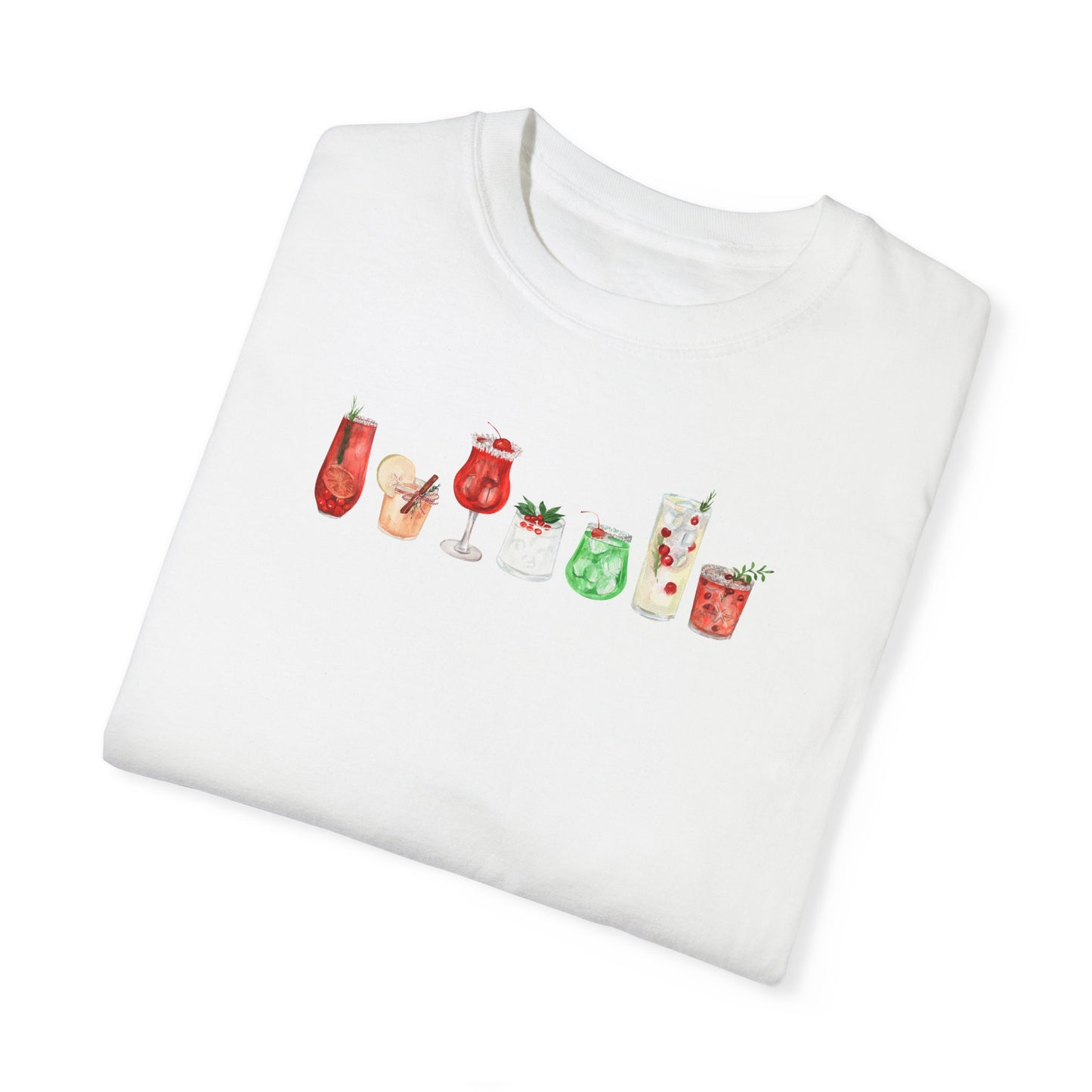 Christmas Cocktails Comfort Colors Tee