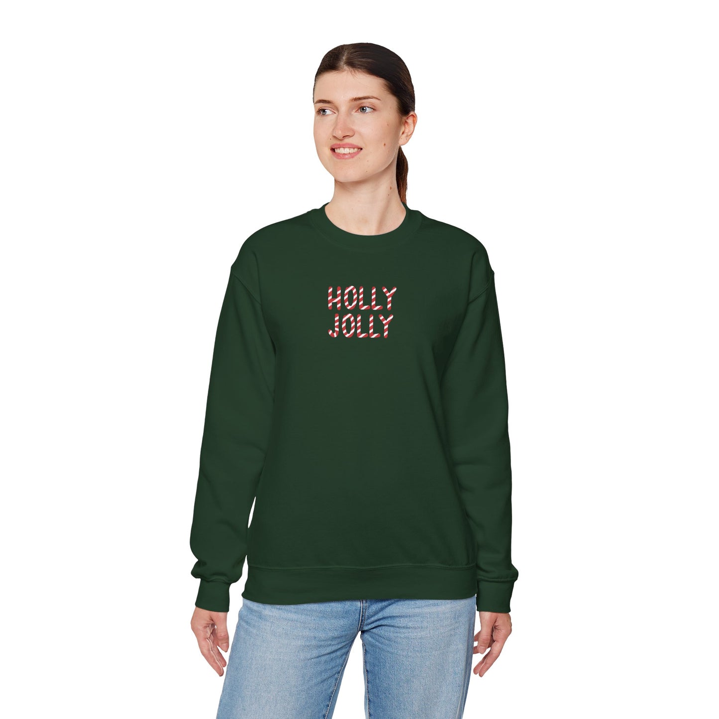 Holly Jolly Candy Cane Unisex Crewneck