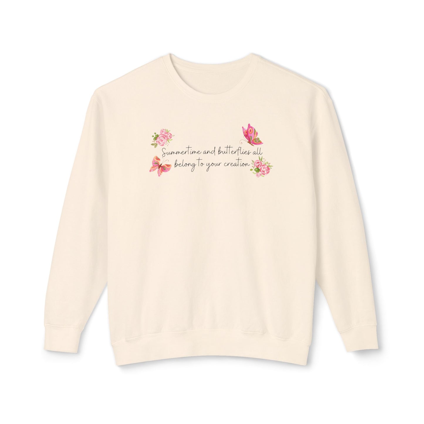 Summertime & Butterflies Comfort Colors Sweatshirt