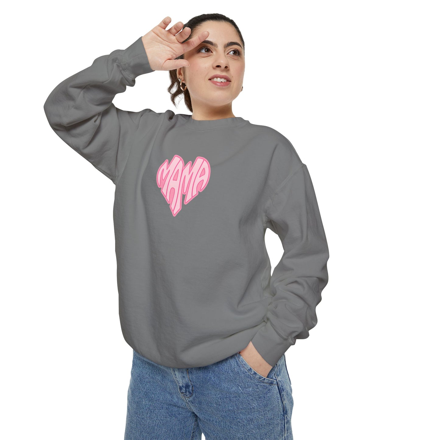 Mama Heart Comfort Colors Sweatshirt