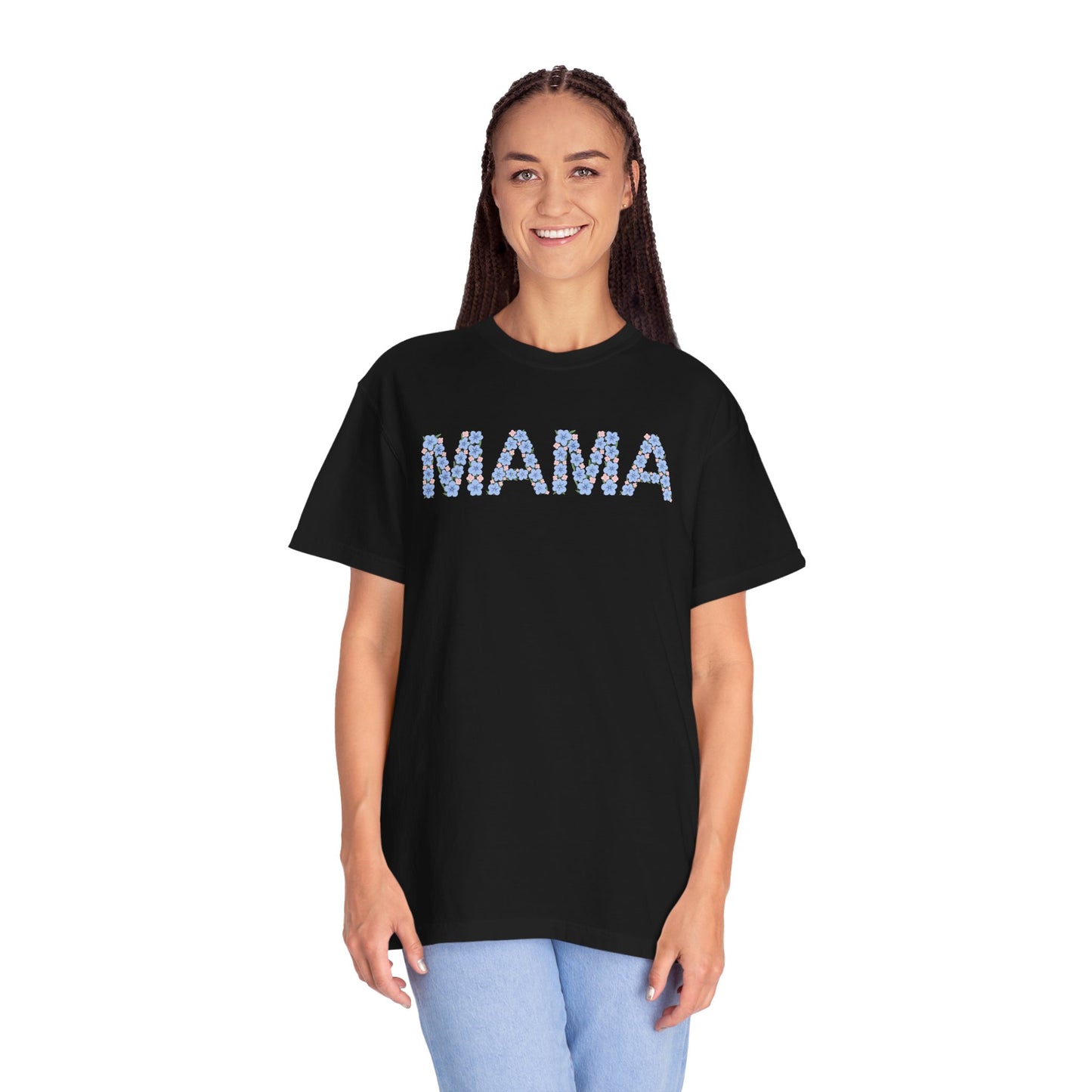 MAMA Floral Comfort Colors Tee