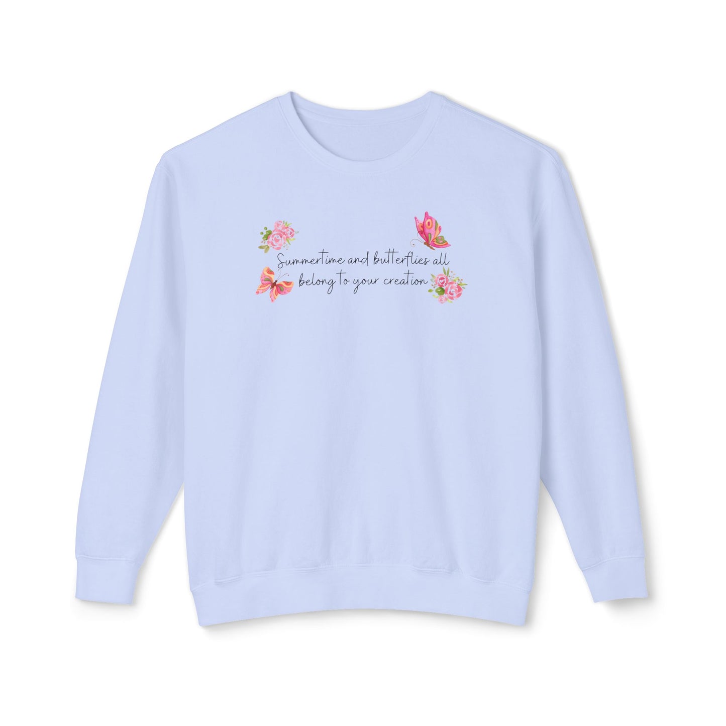 Summertime & Butterflies Comfort Colors Sweatshirt