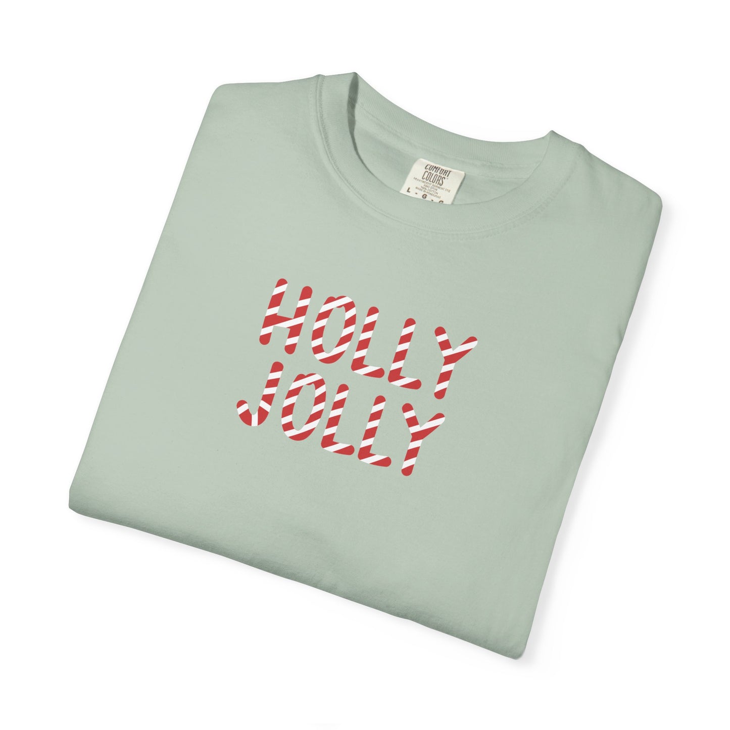 Holly Jolly Candy Cane Comfort Colors Tee