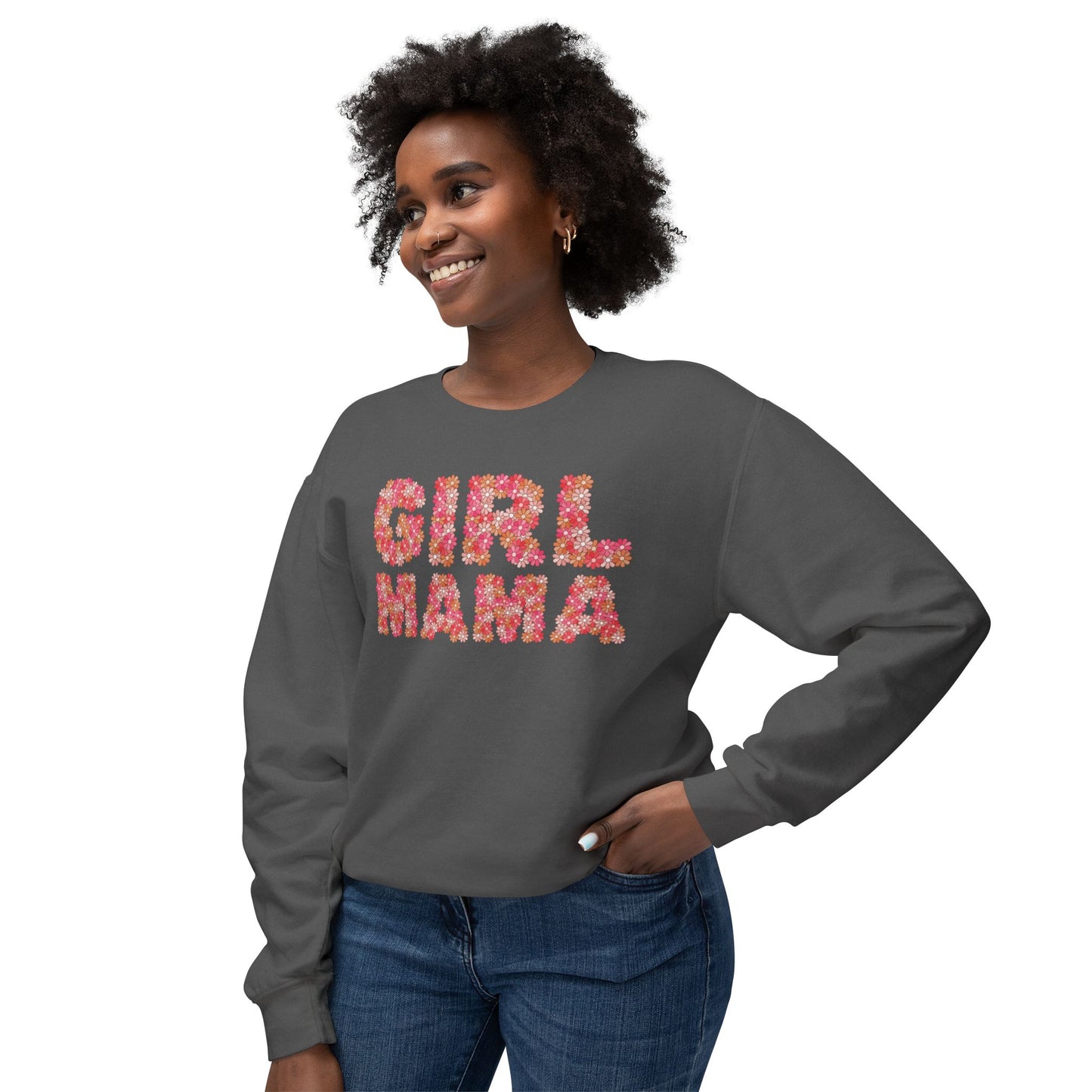 Girl Mama Floral Comfort Colors Sweatshirt