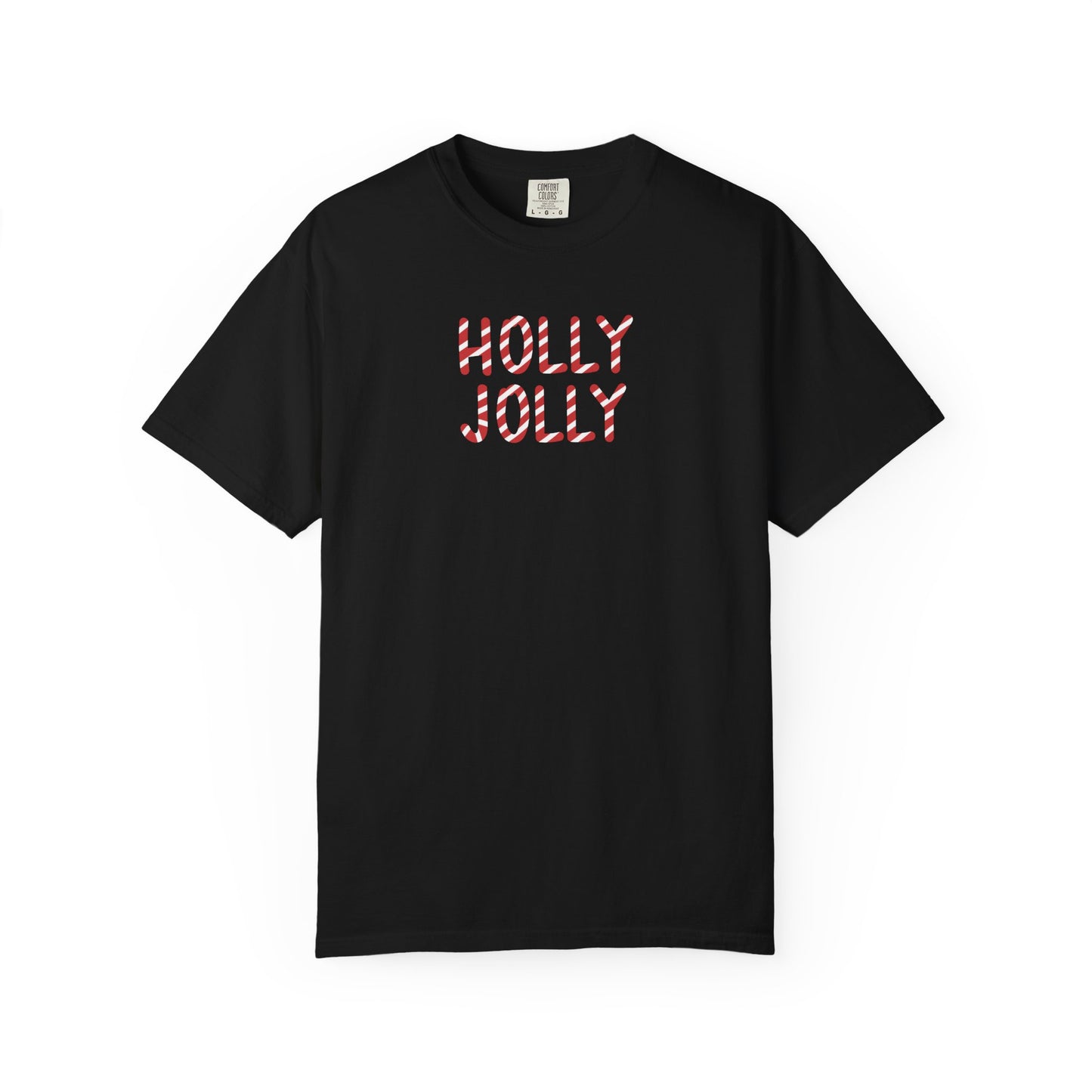 Holly Jolly Candy Cane Comfort Colors Tee
