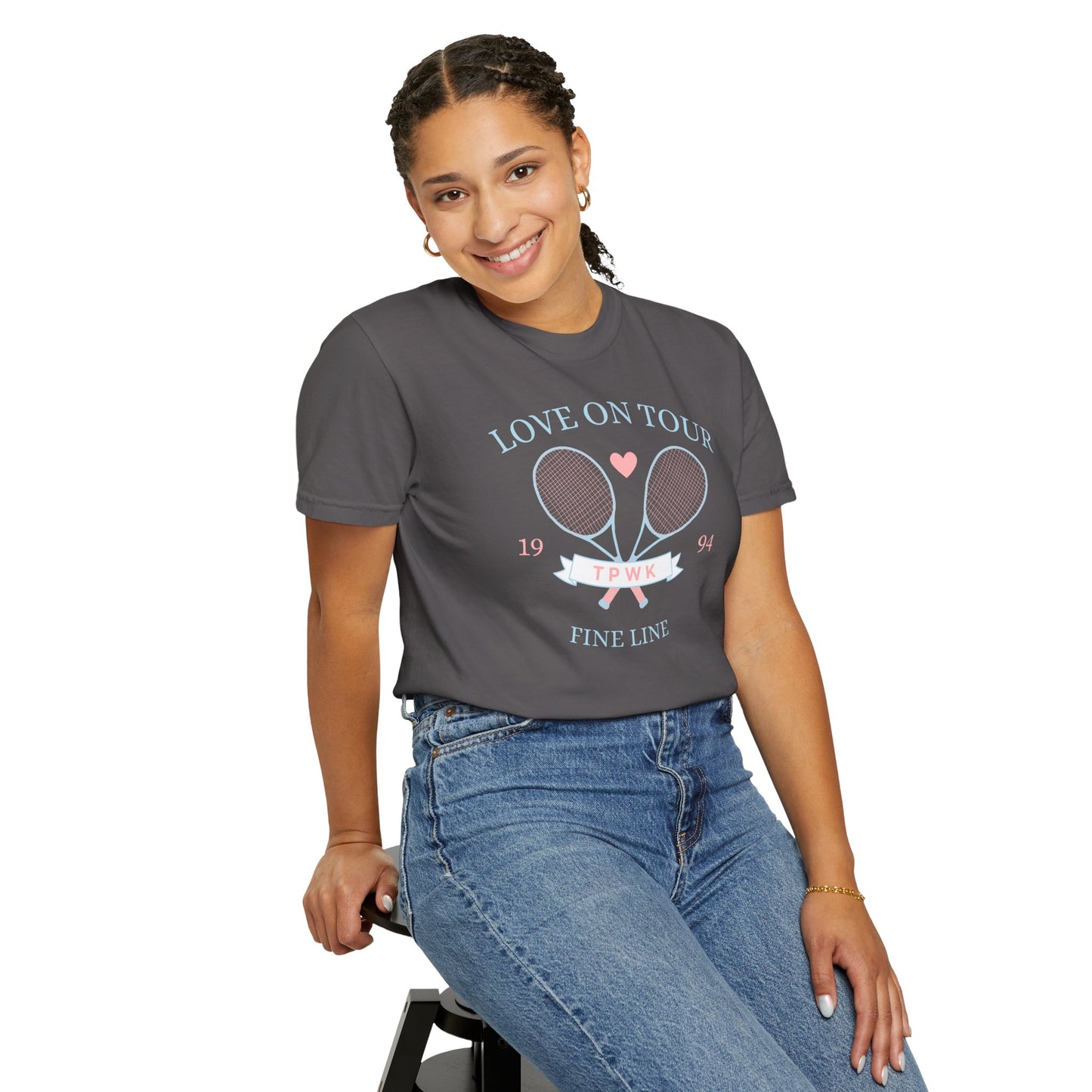 Love On Tour Tennis Club Comfort Colors Tee