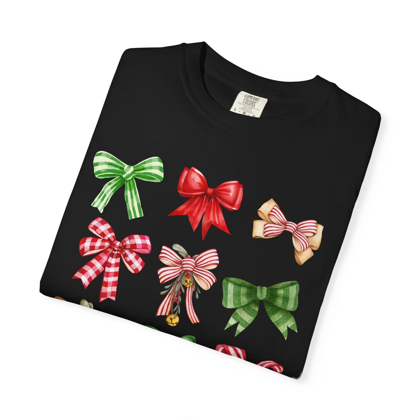 Christmas Bows Comfort Colors Tee