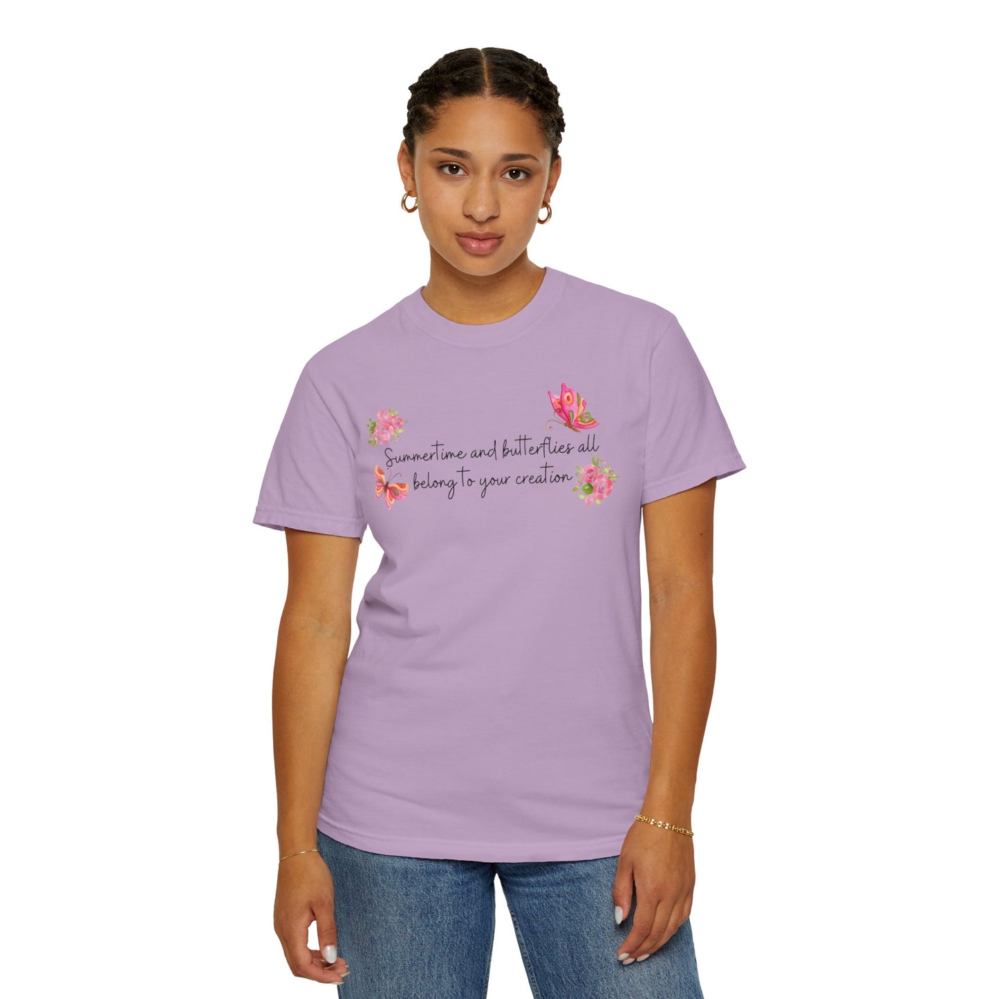 Summertime & Butterflies Comfort Colors Tee