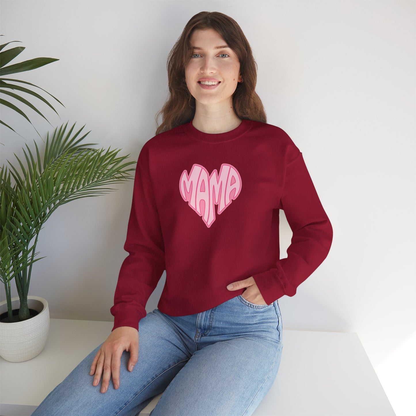 Mama Heart Crewneck Sweatshirt