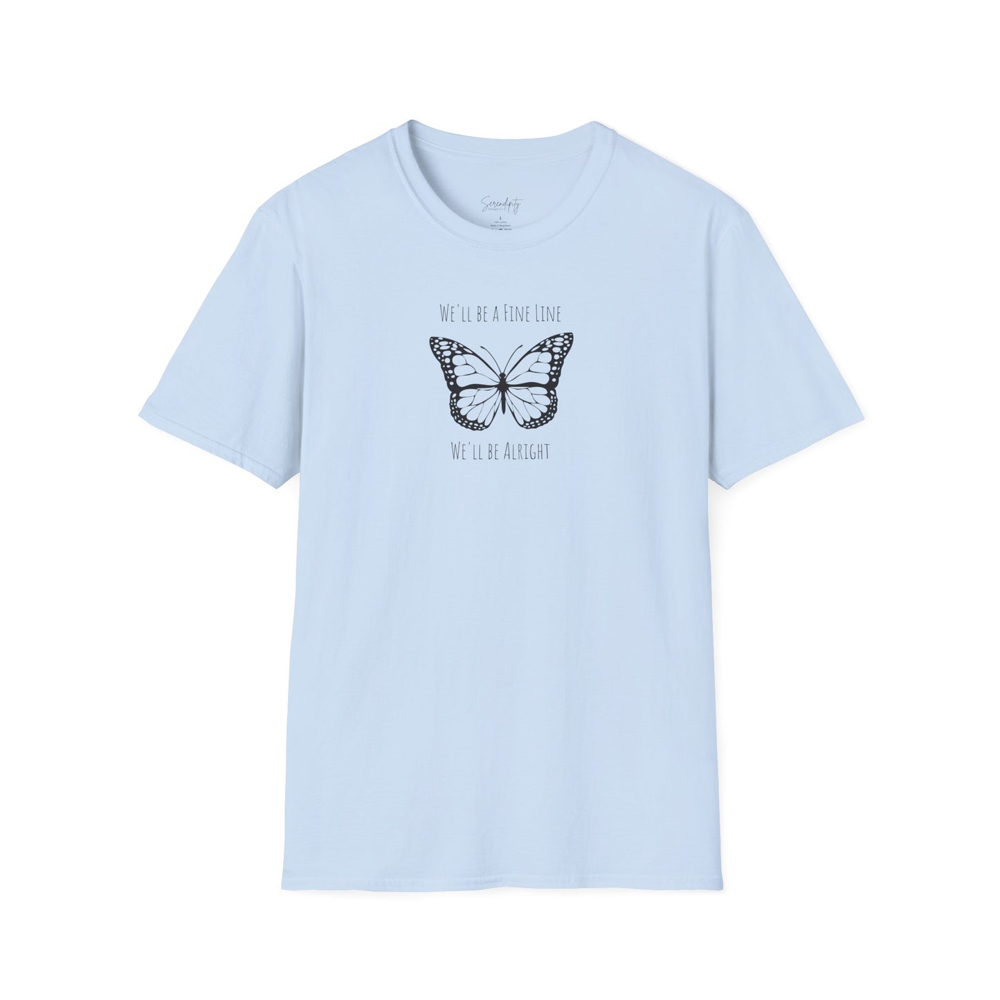 Fine Line Butterfly Soft Style Tee